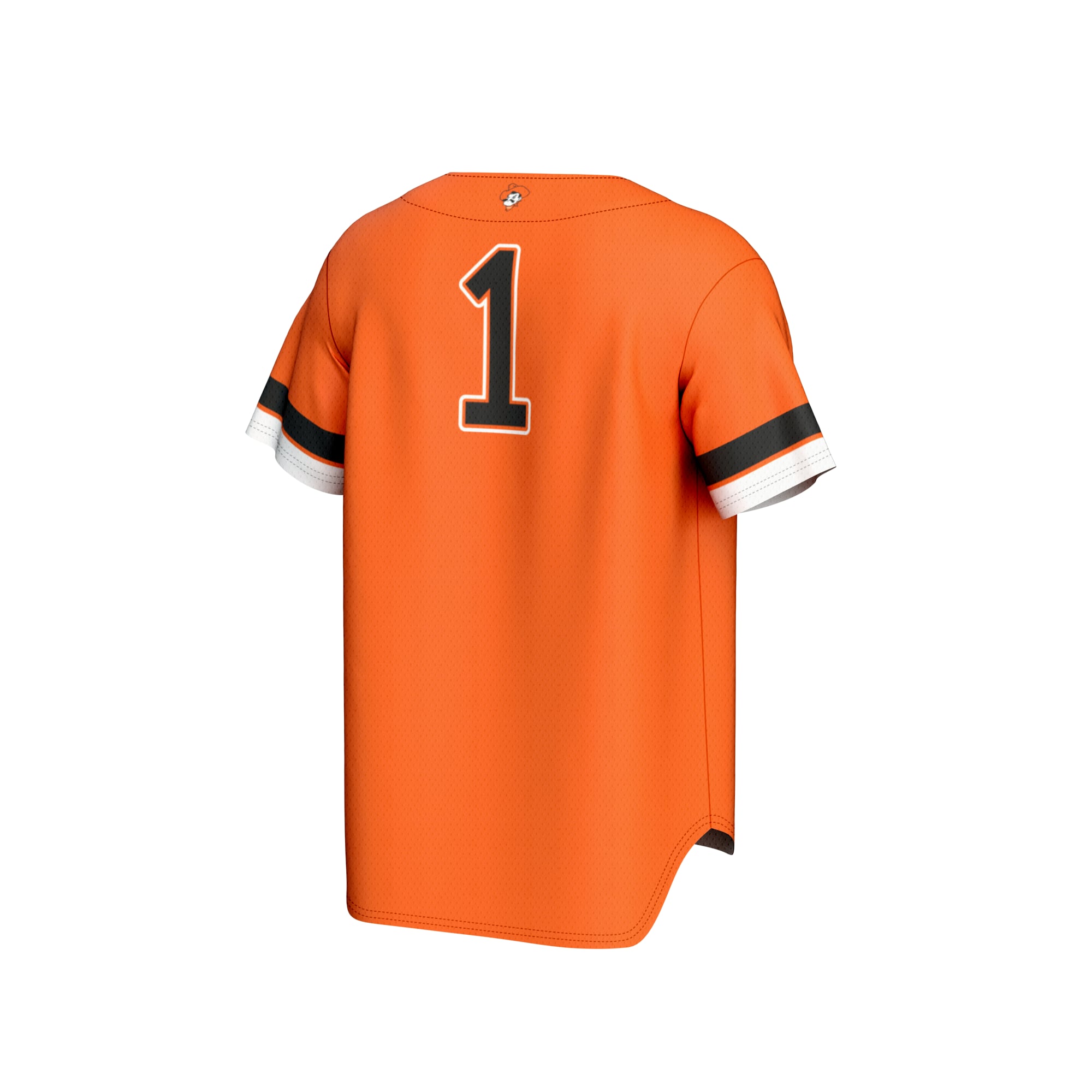 #1 Oklahoma State Cowboys Unisex Lightweight Collegiate Baseball Fashion Jersey Orange - back view