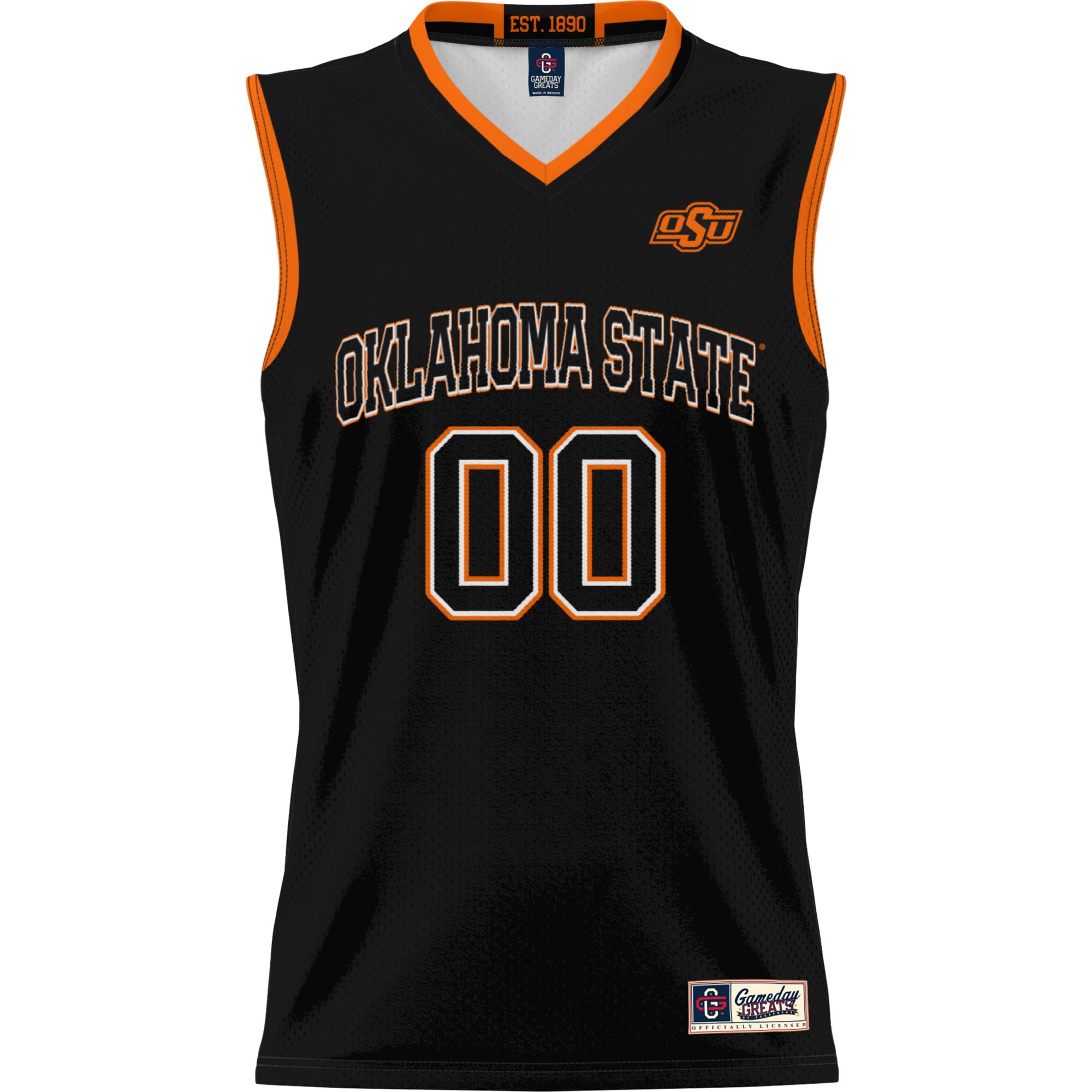 Oklahoma State Cowboys Unisex Lightweight Women's Basketball Jersey Black - front view