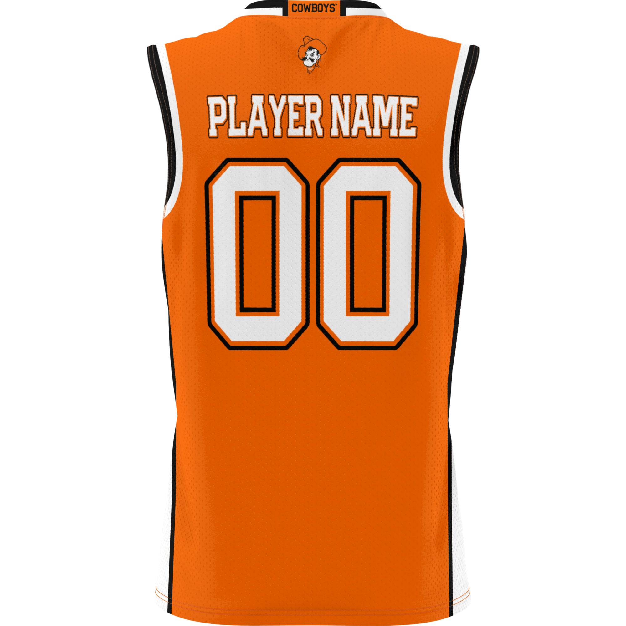 Oklahoma State Cowboys Unisex Lightweight Women's Basketball Jersey Orange - back view