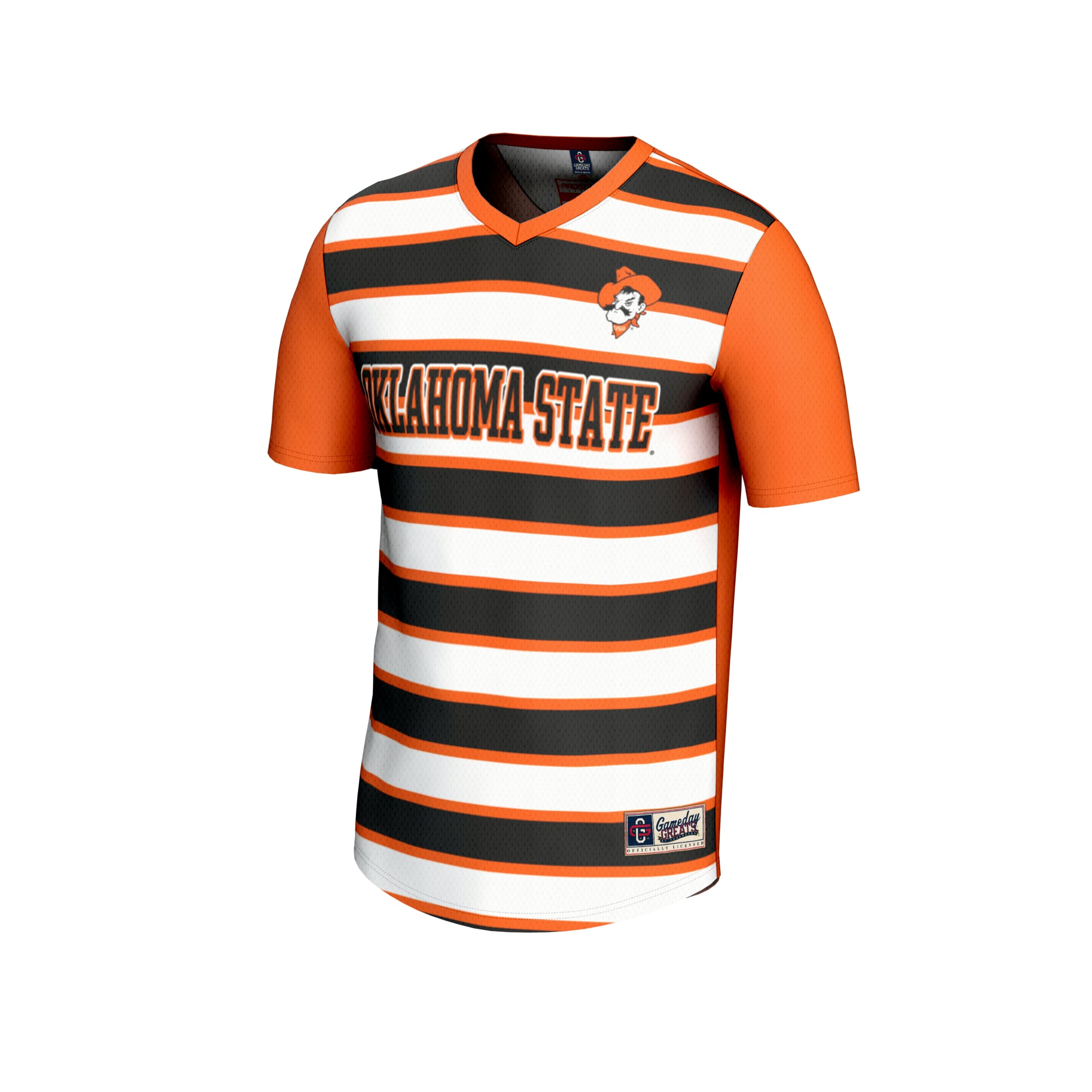 Oklahoma State Cowboys Youth Collegiate Women's Soccer Lightweight Fashion Jersey - front view