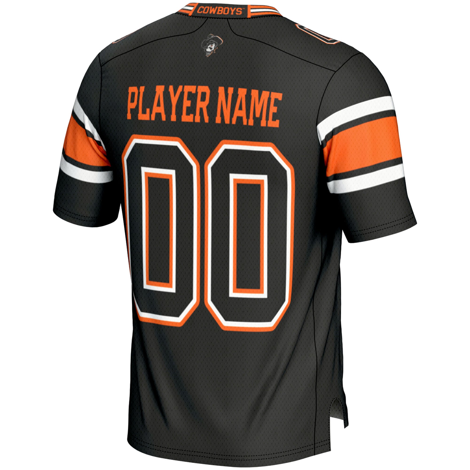 Oklahoma State Cowboys Youth Football Jersey Black - back view