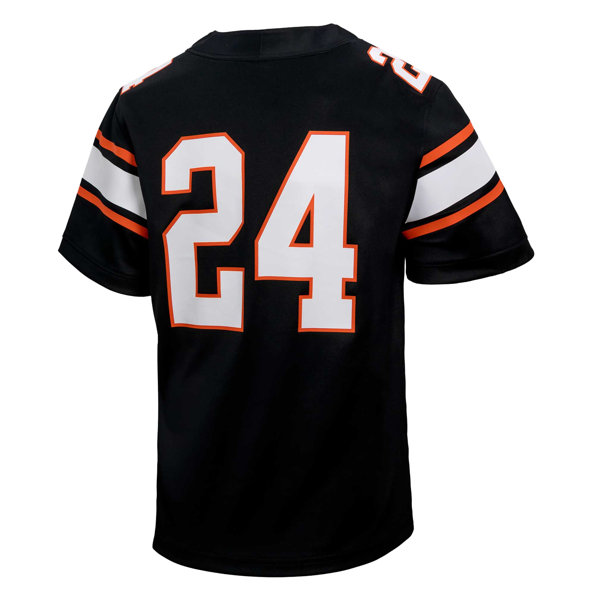#24 Oklahoma State Cowboys Youth Football Jersey Black - back view