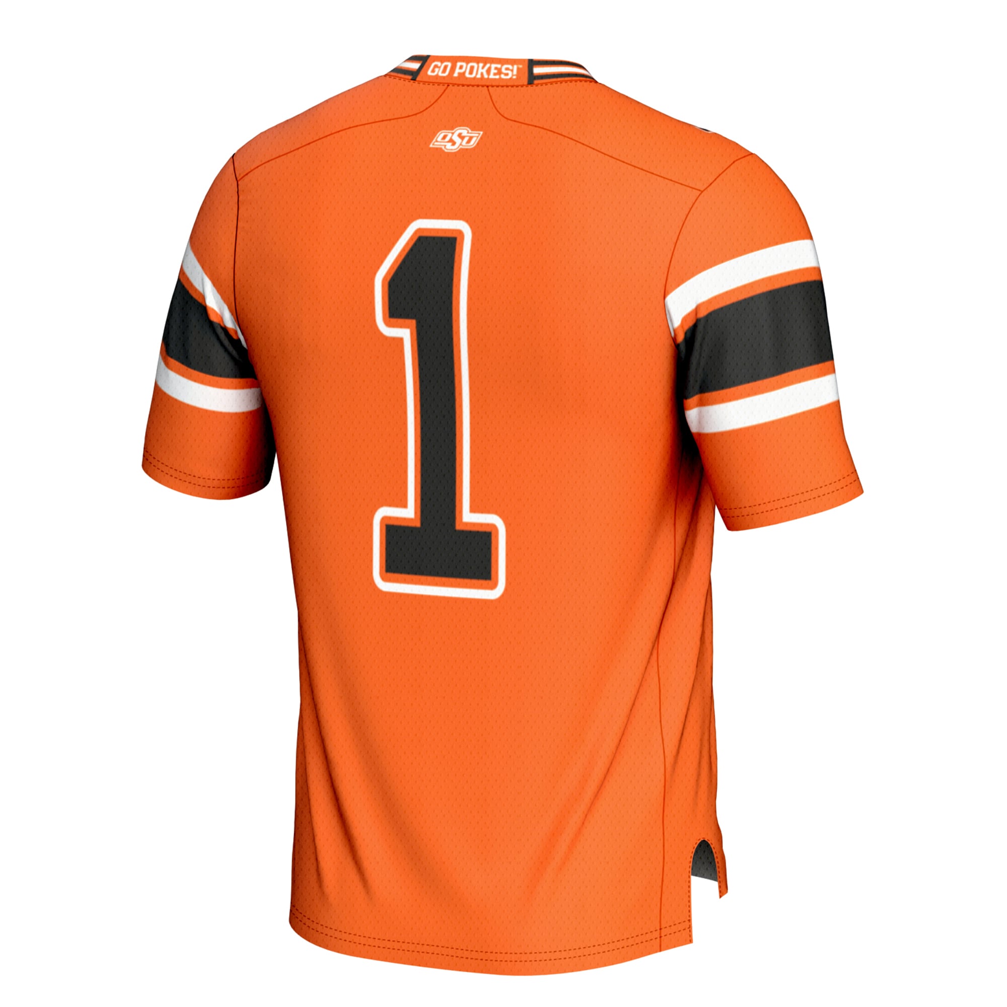 #1 Oklahoma State Cowboys Youth Football Jersey Orange - back view