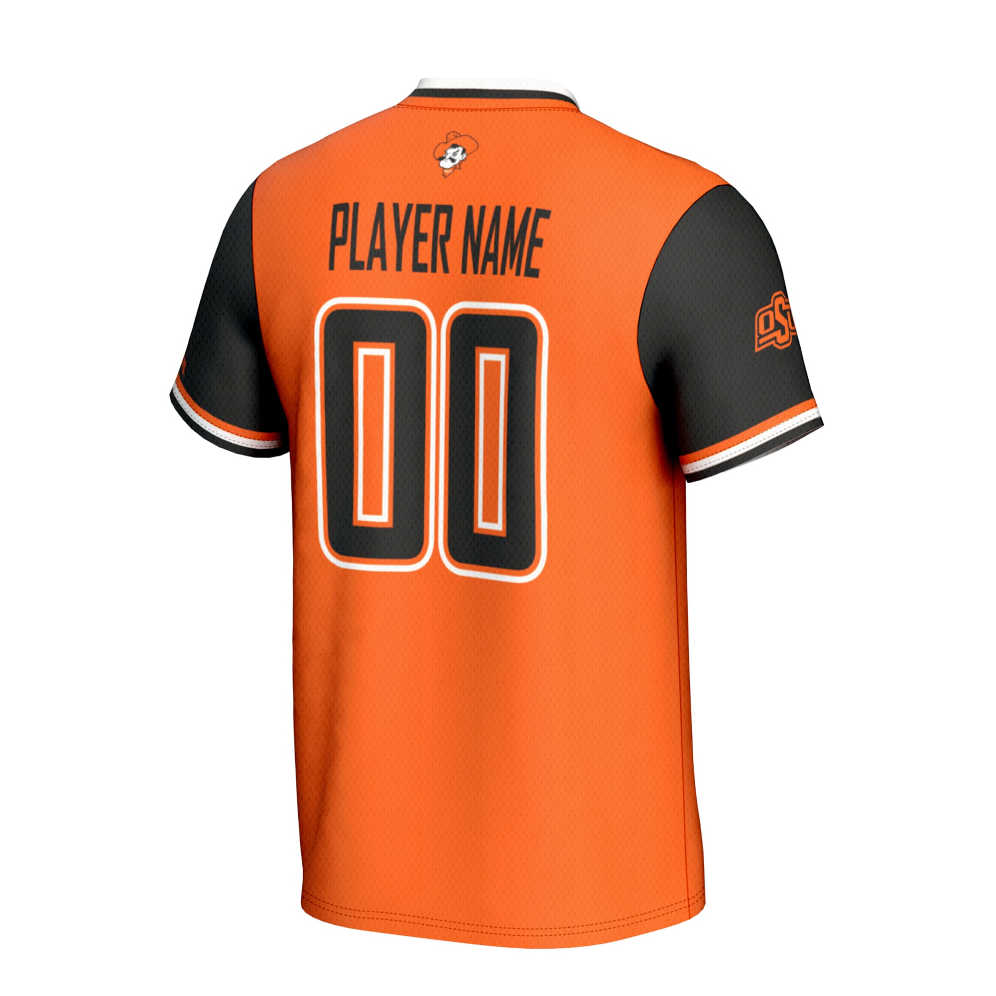 Oklahoma State Cowboys Youth Lightweight Collegiate Softball Fashion Jersey Orange - back view