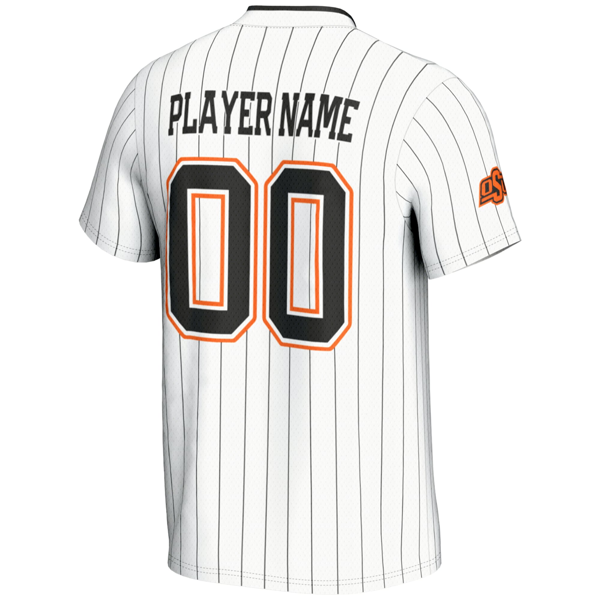 Oklahoma State Cowboys Youth Lightweight Softball Jersey White - back view