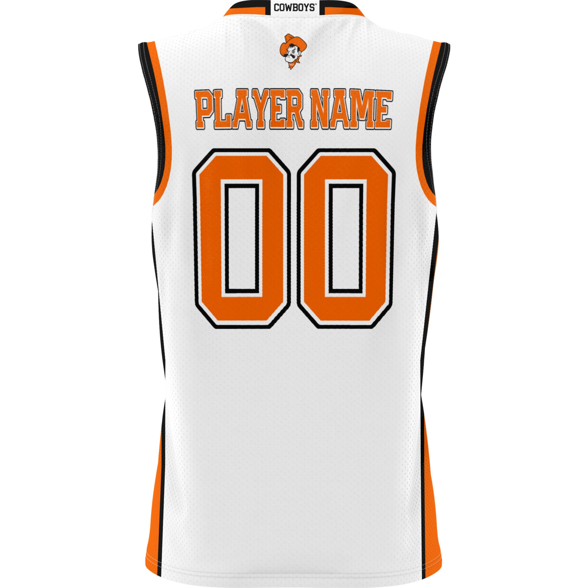 Oklahoma State Cowboys Youth Lightweight Women's Basketball Jersey White - back view