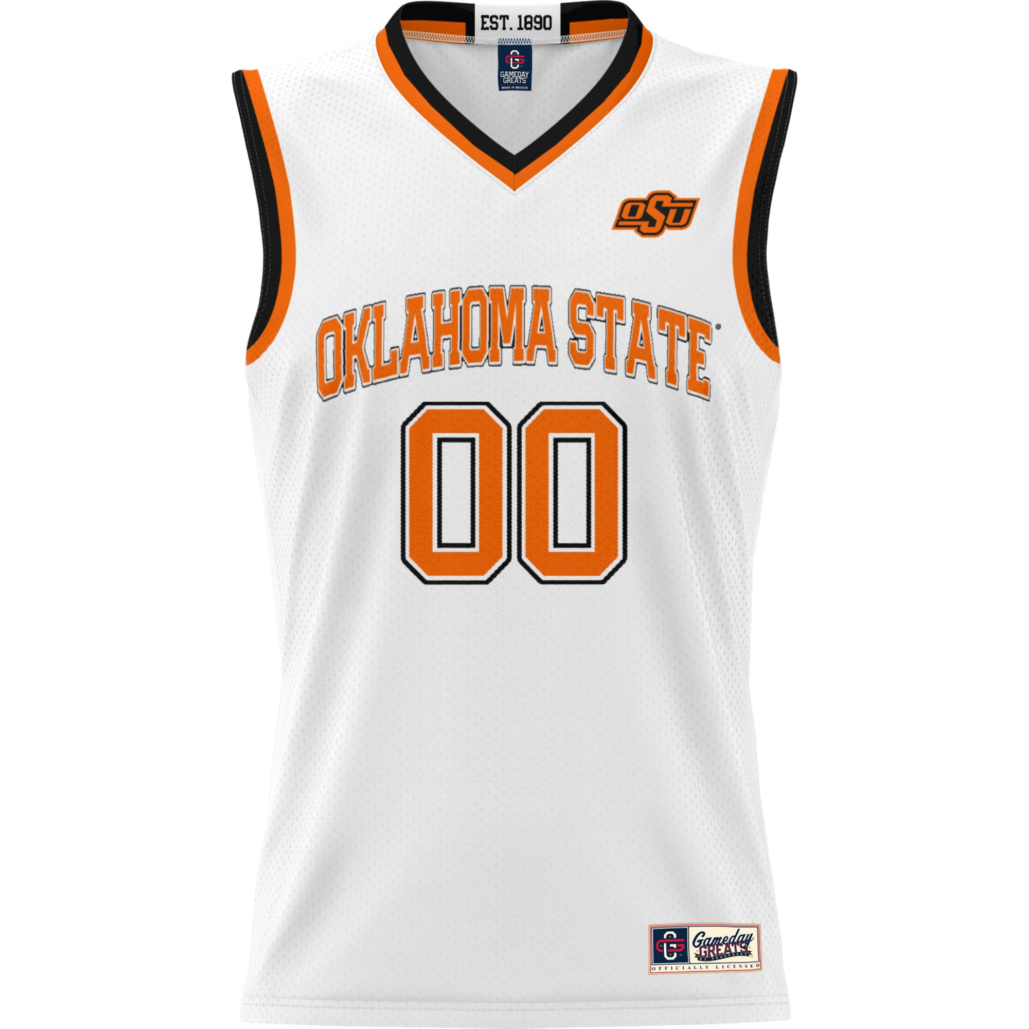 Oklahoma State Cowboys Youth Lightweight Women's Basketball Jersey White - front view
