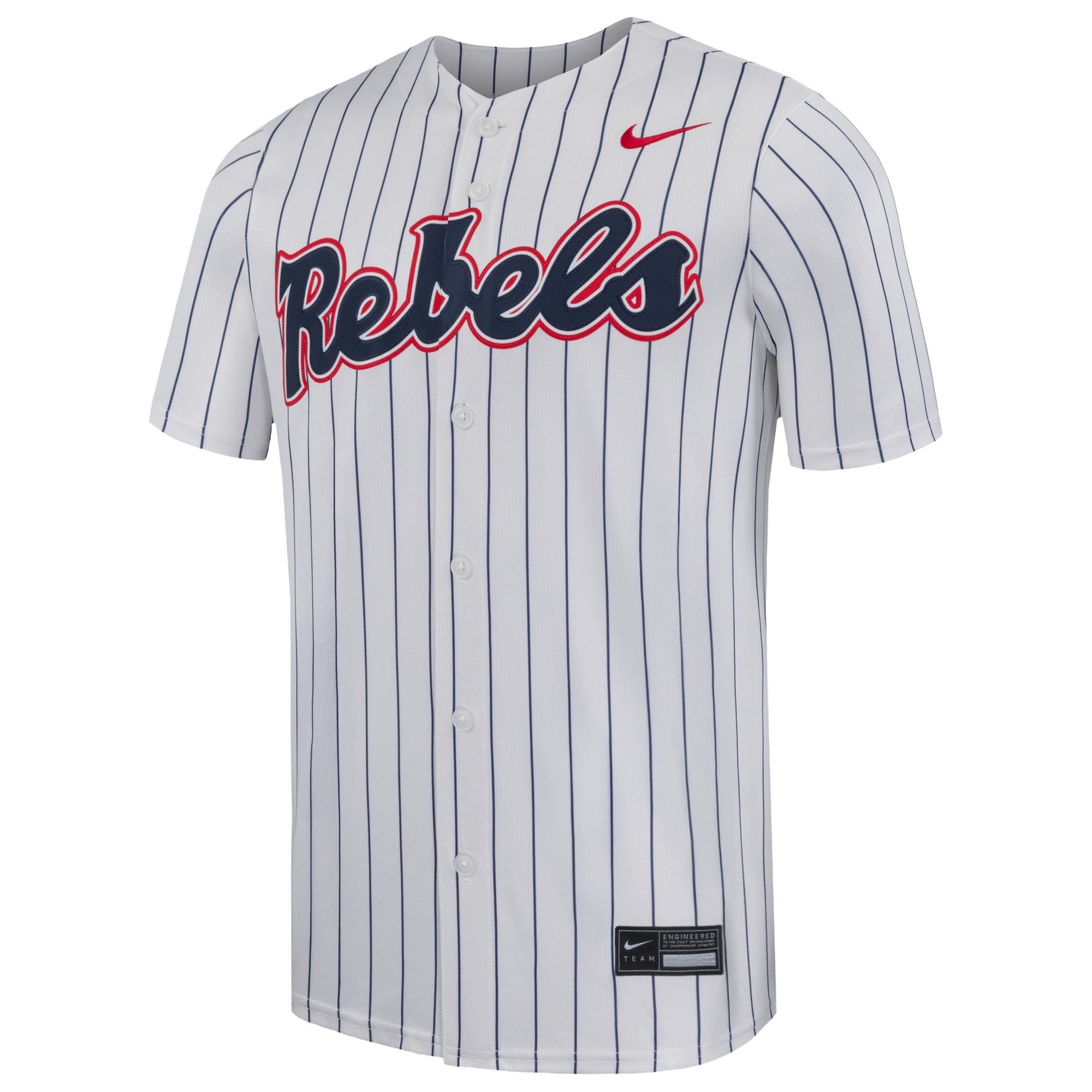 Ole Miss Rebels Baseball Jersey White - front view