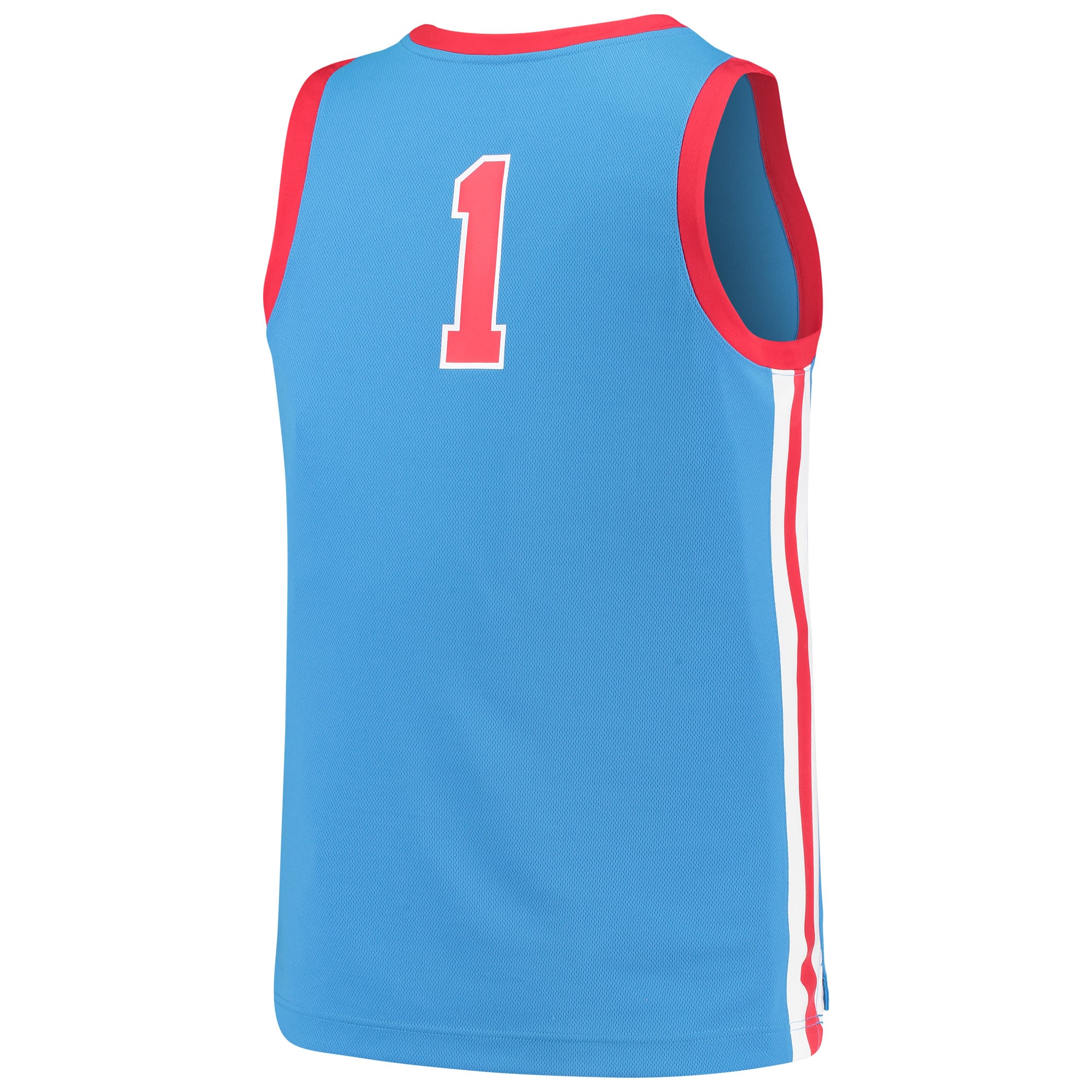 #1 Ole Miss Rebels Basketball Jersey Light Blue - back view