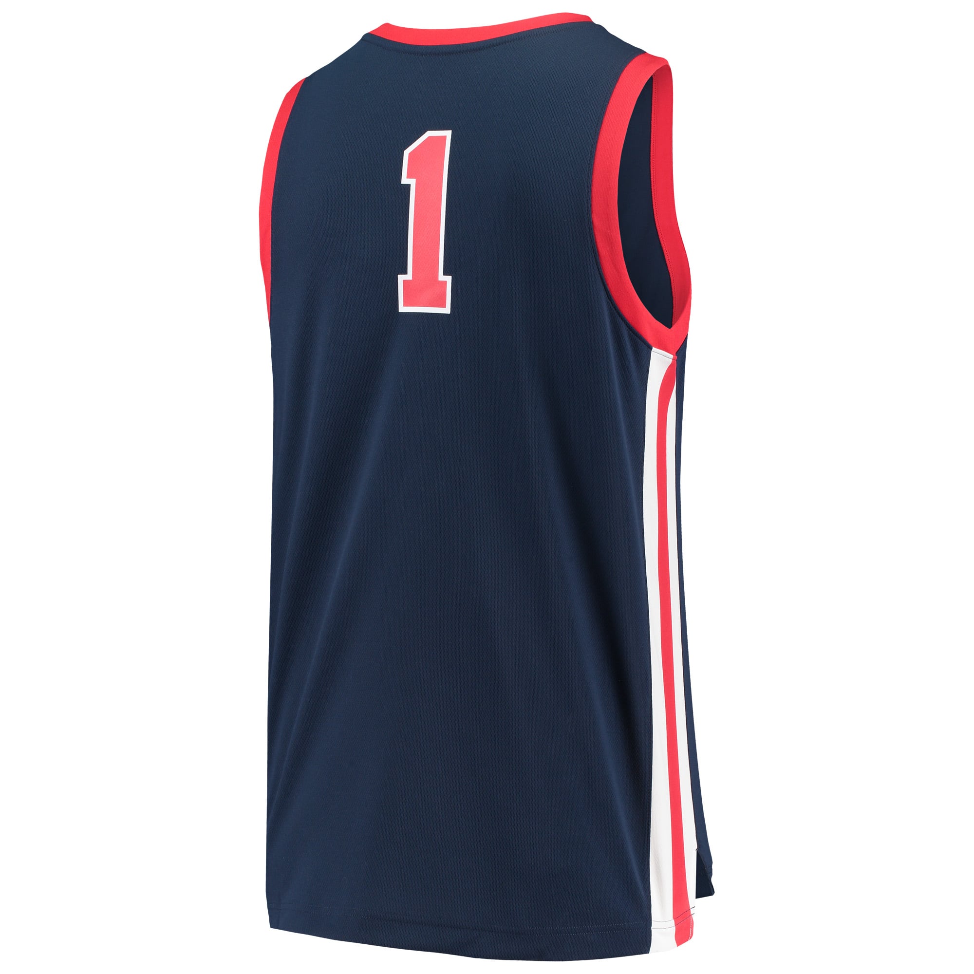 #1 Ole Miss Rebels Basketball Jersey Navy - back view