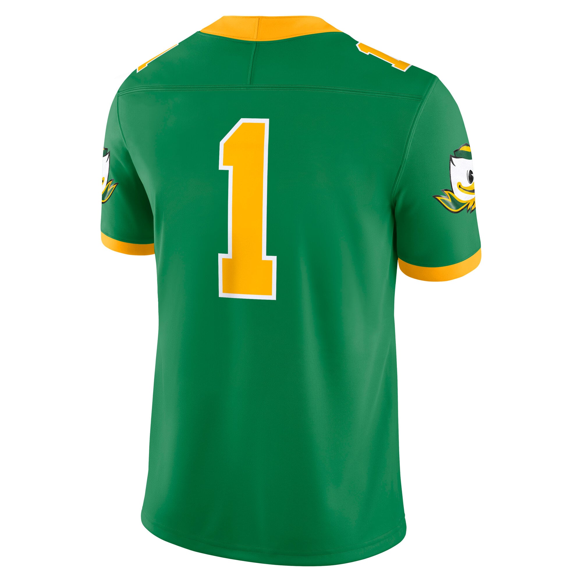#1 Oregon Ducks Alternate Jersey Green - back view