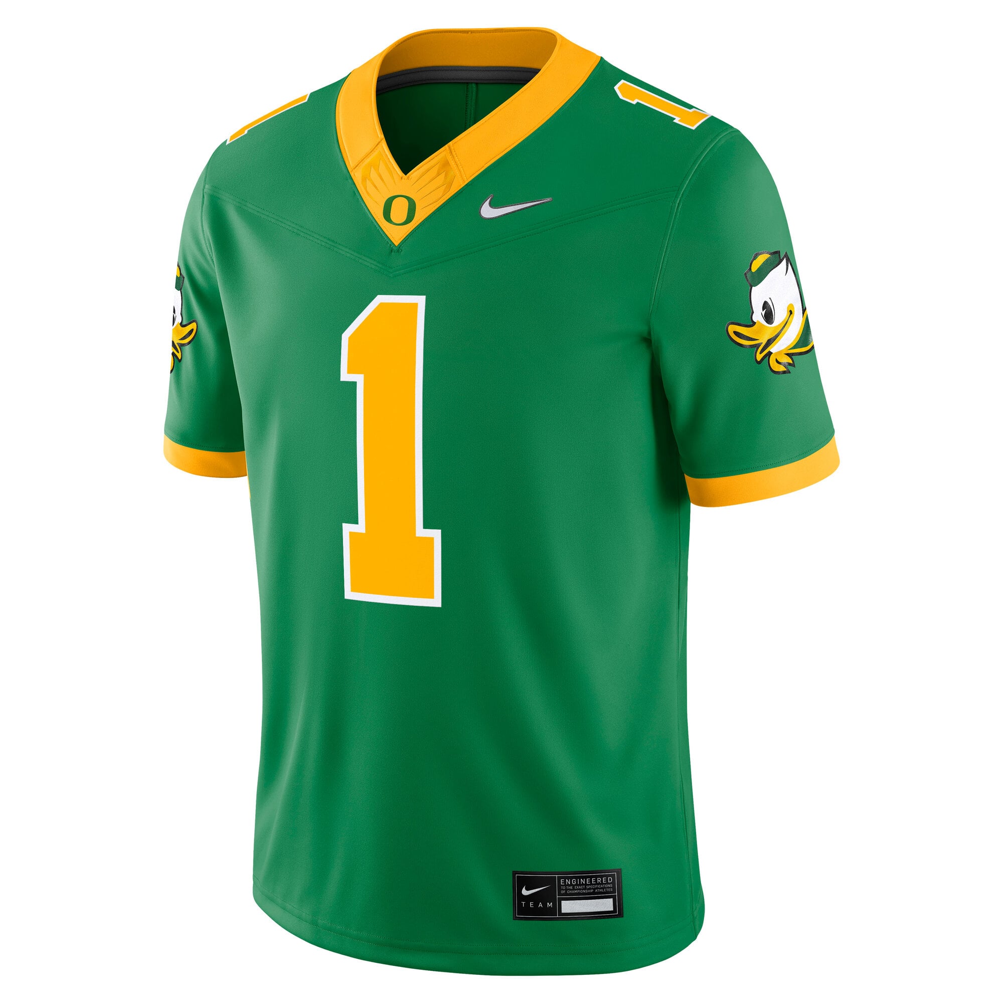 #1 Oregon Ducks Alternate Jersey Green - front view