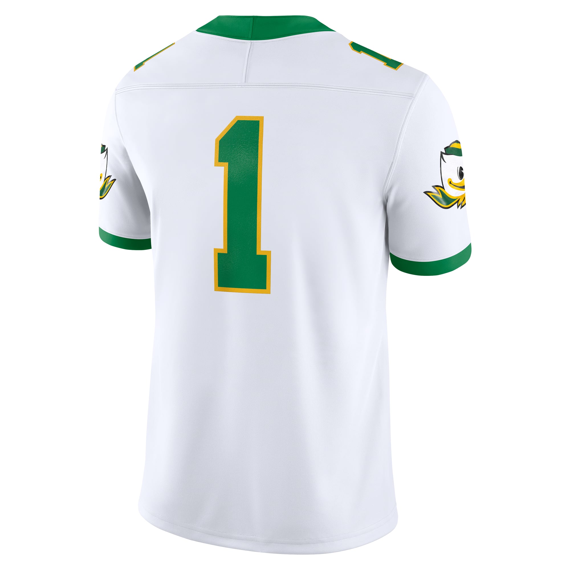 Oregon Ducks Alternate Jersey White - back view