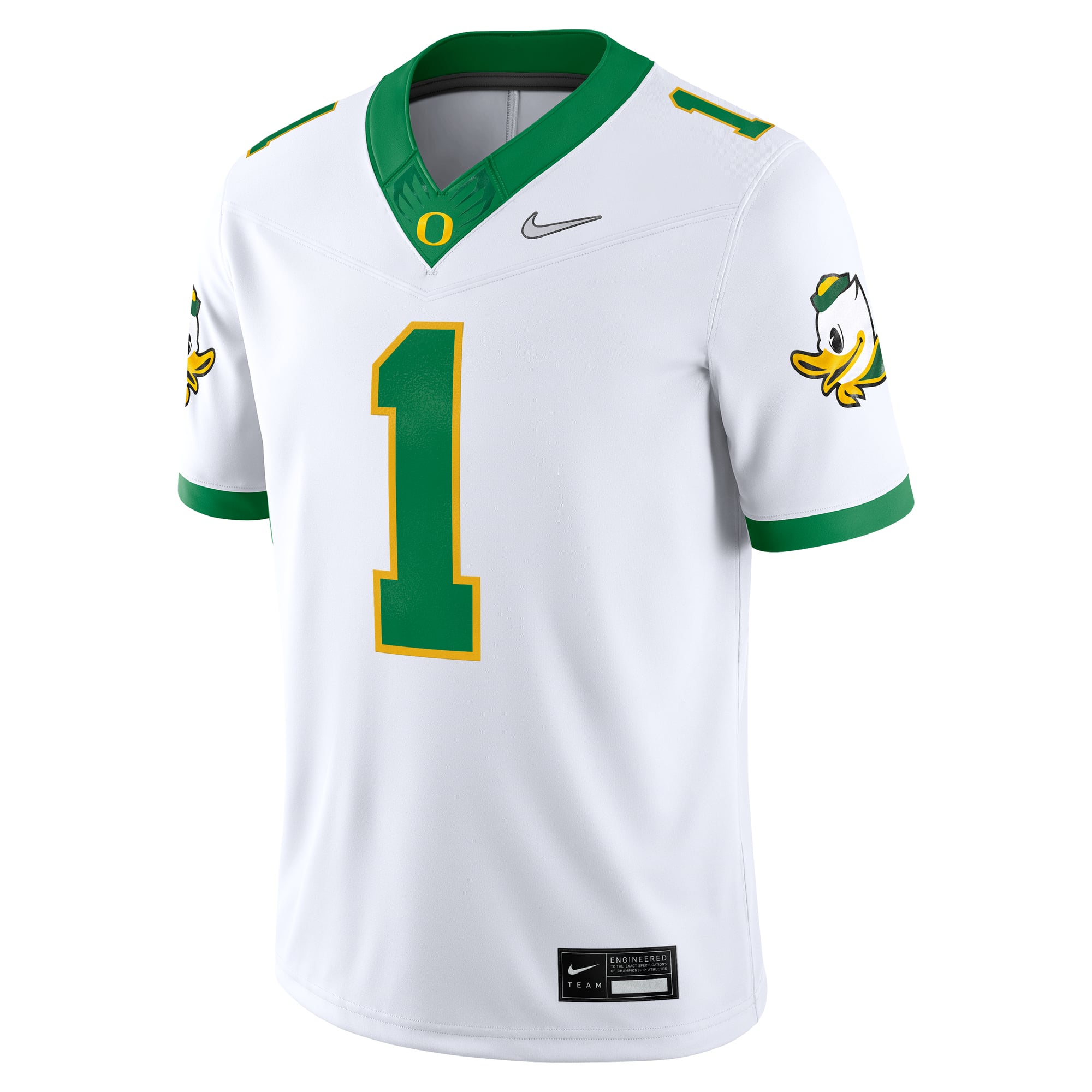 Oregon Ducks Alternate Jersey White - front view