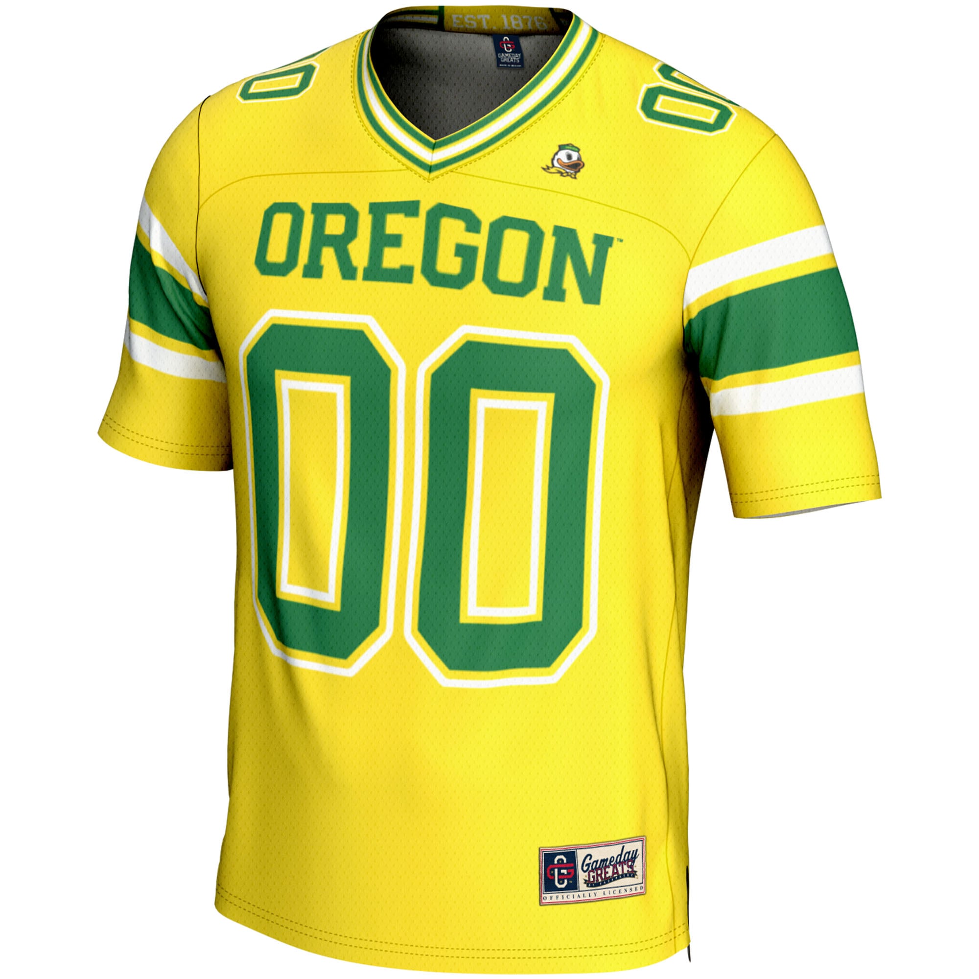 Oregon Ducks Football Jersey Yellow - front view
