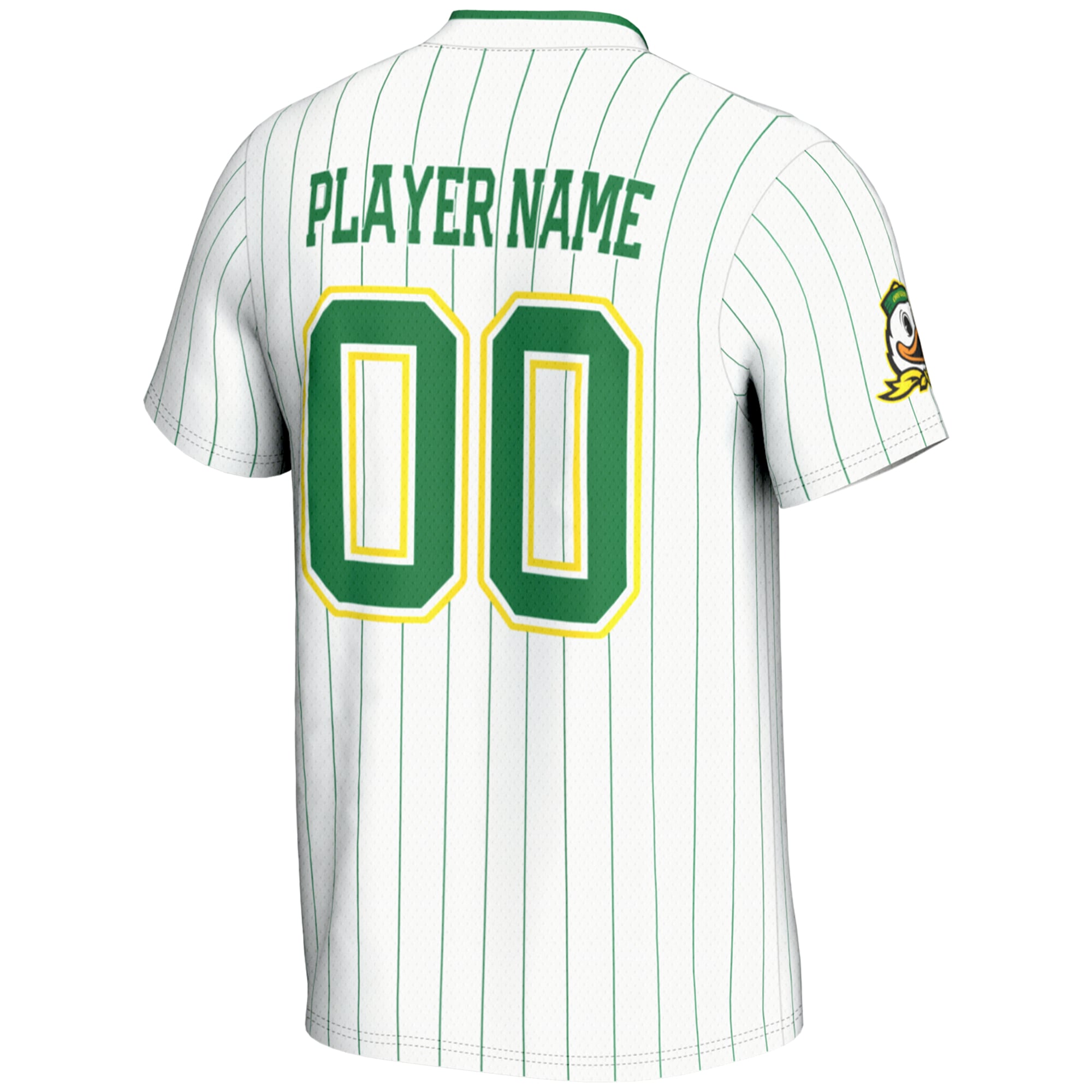 Oregon Ducks Lightweight Softball Jersey White - back view