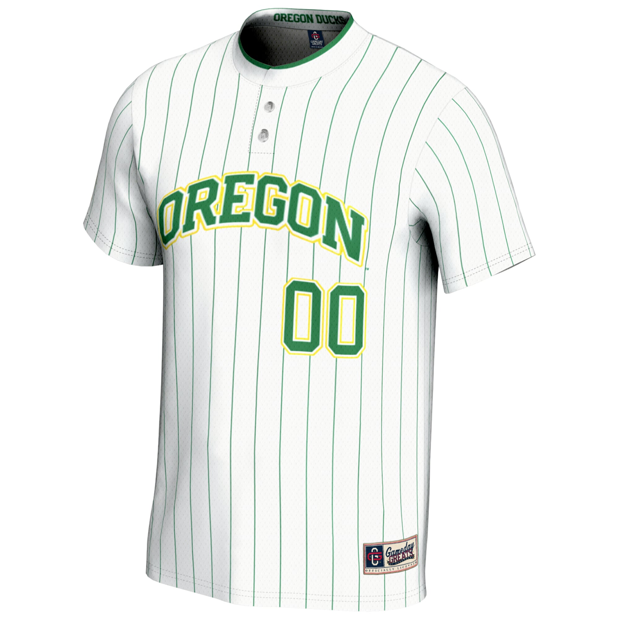 Oregon Ducks Lightweight Softball Jersey White - front view