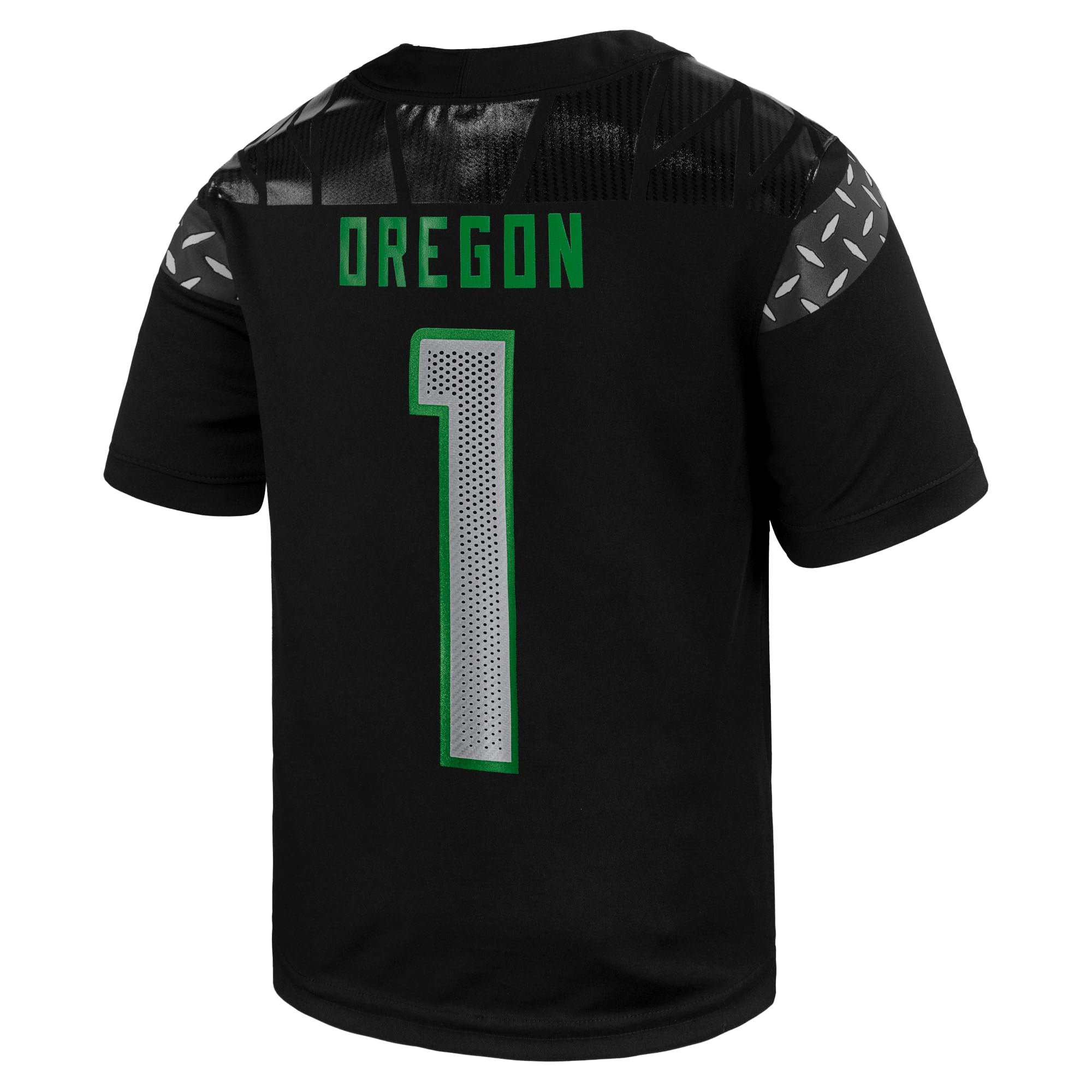 #1 Oregon Ducks Preschool Jersey Black - back view