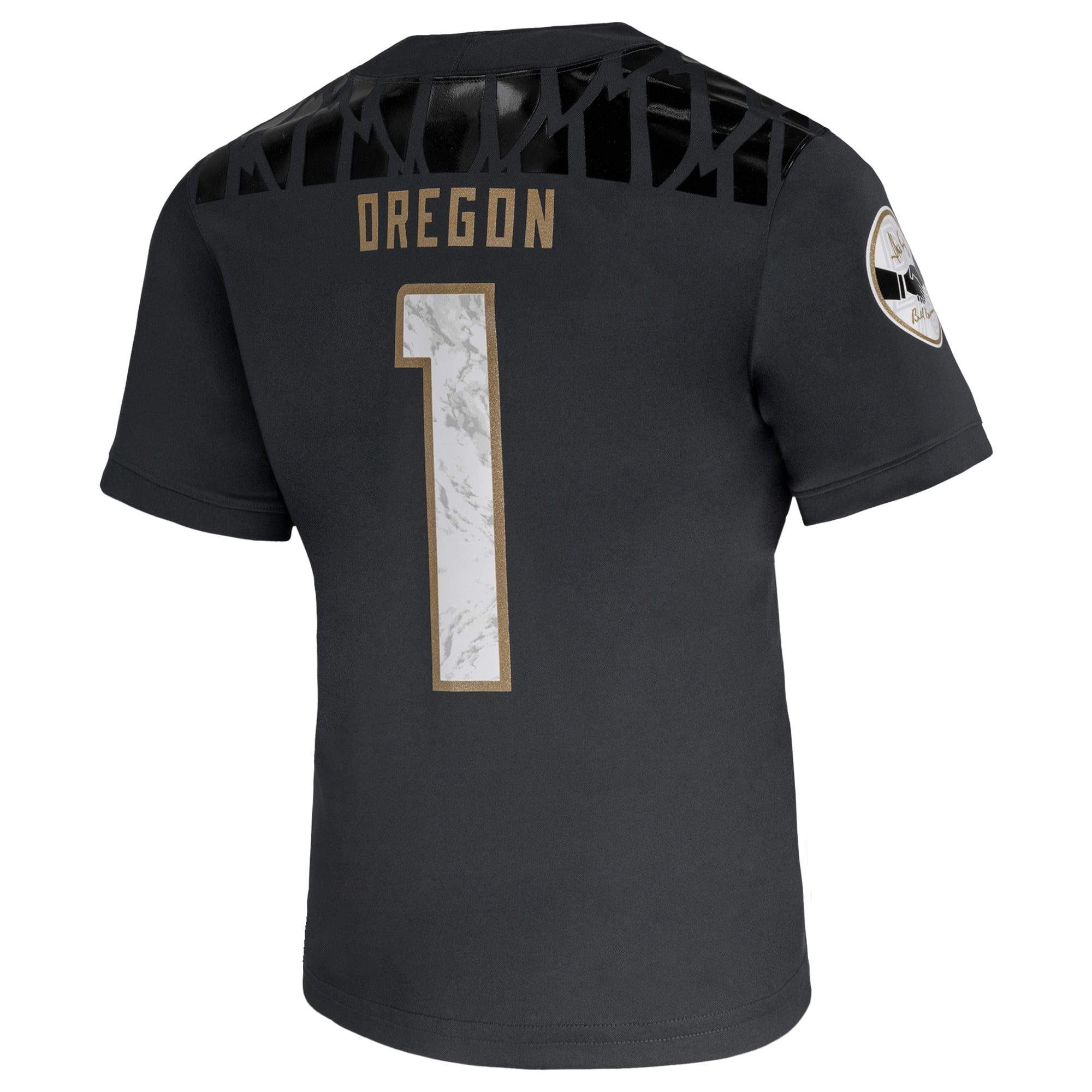 #1 Oregon Ducks Preschool Shoe Duck Jersey Anthracite - back view