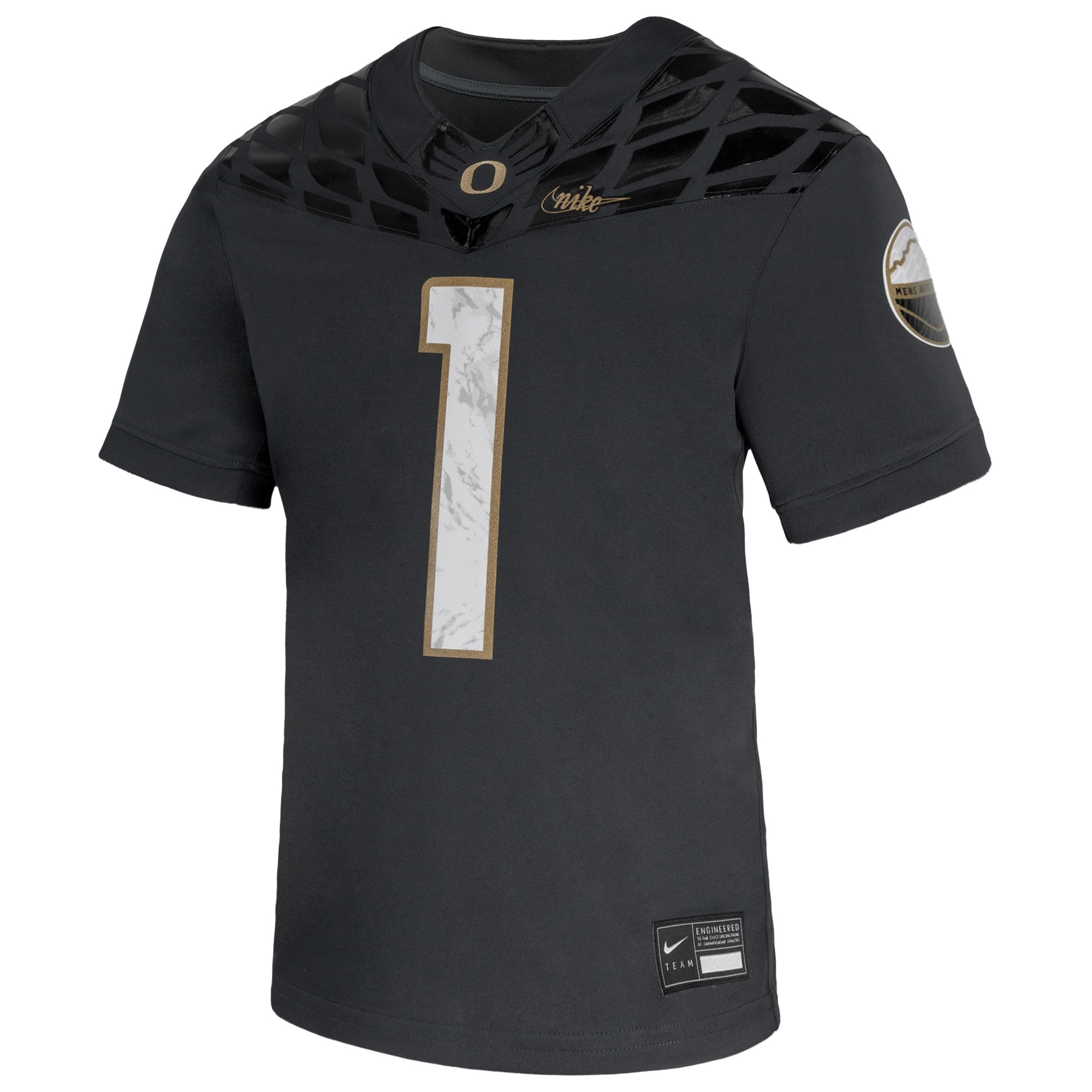 #1 Oregon Ducks Preschool Shoe Duck Jersey Anthracite - front view