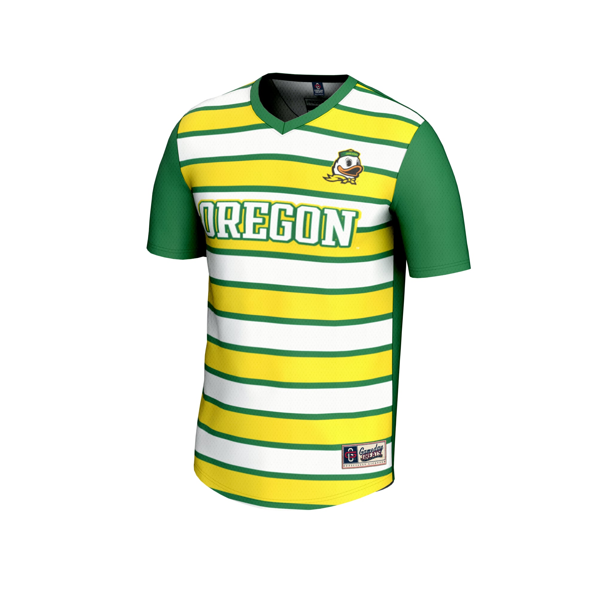 Oregon Ducks Unisex Collegiate Women's Soccer Lightweight Fashion Jersey Green - front view