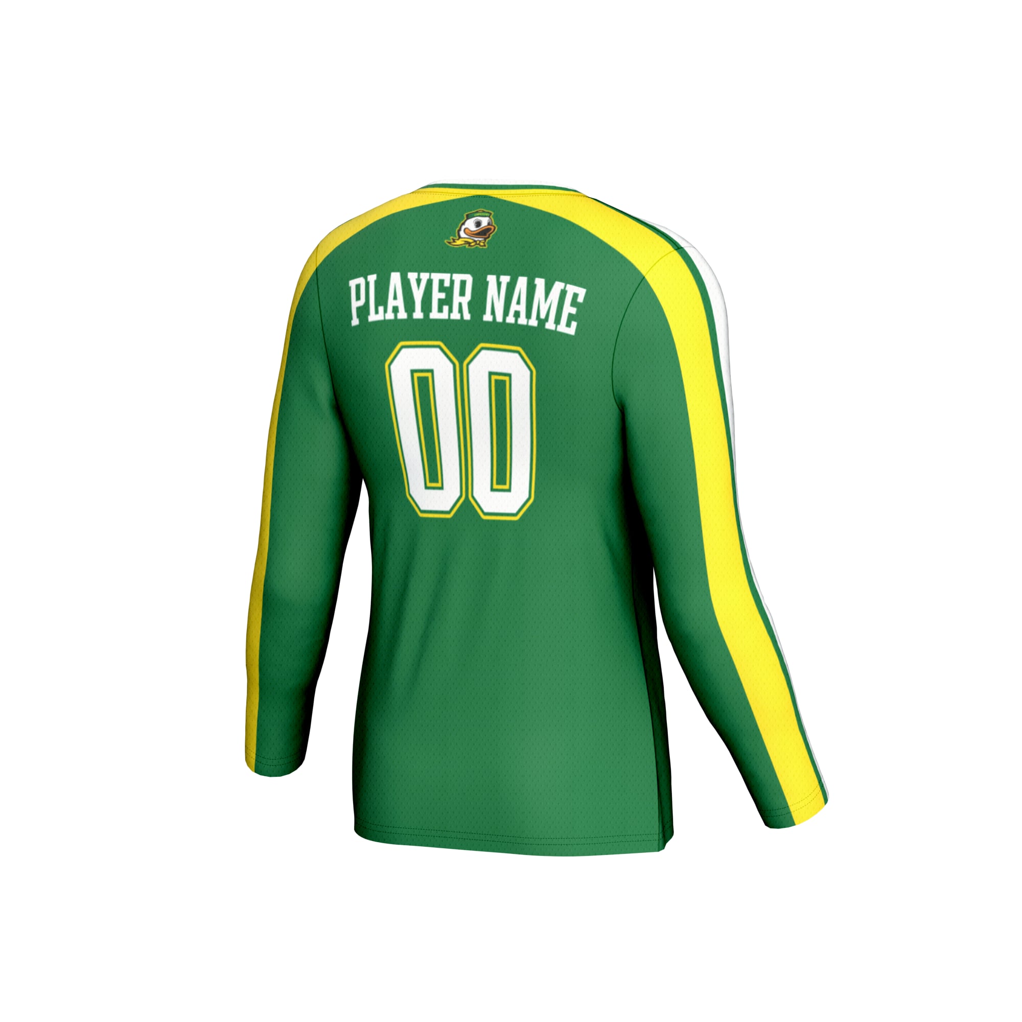 Oregon Ducks Unisex Collegiate Women's Volleyball Lightweight Fashion Jersey Green - back view