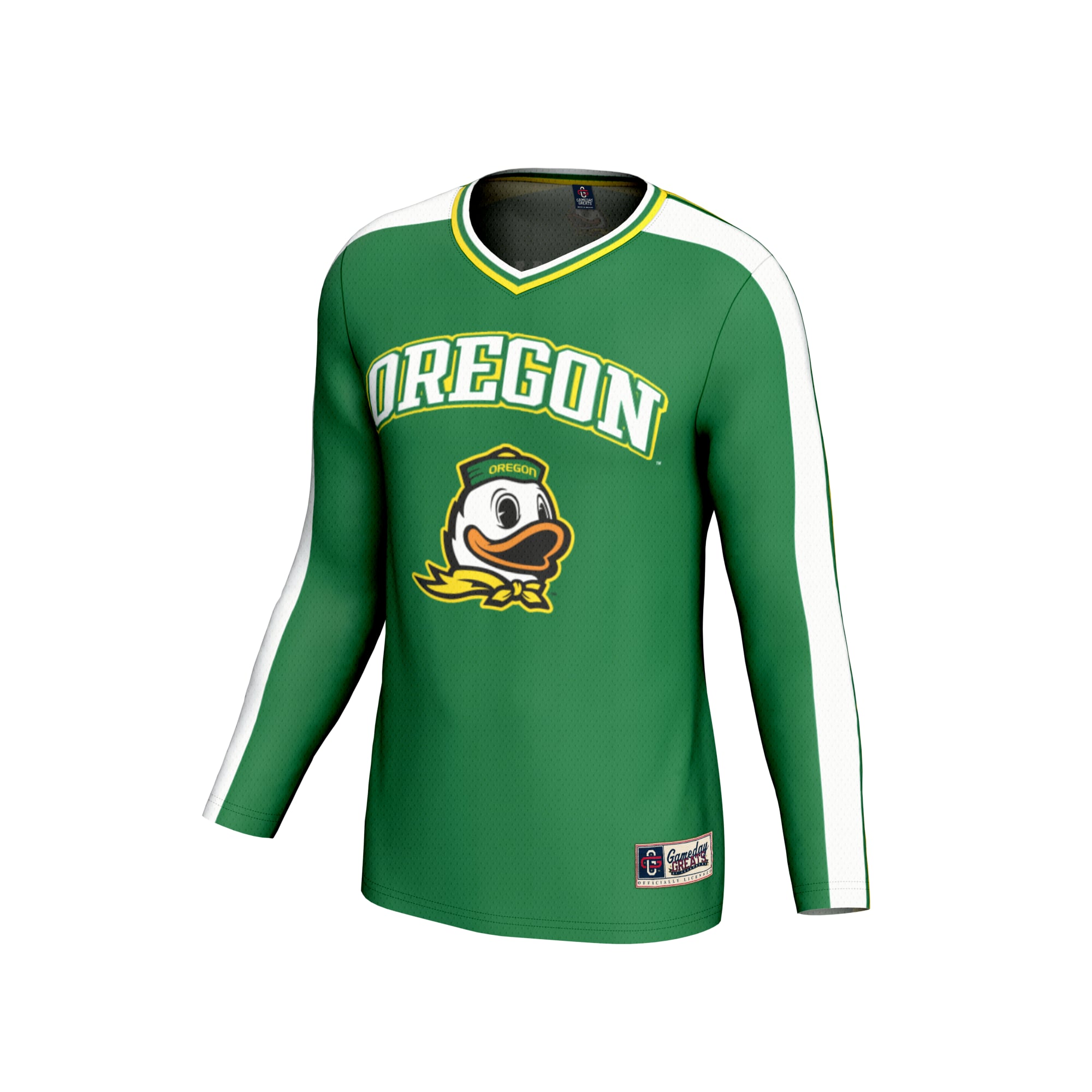 Oregon Ducks Unisex Collegiate Women's Volleyball Lightweight Fashion Jersey Green - front view