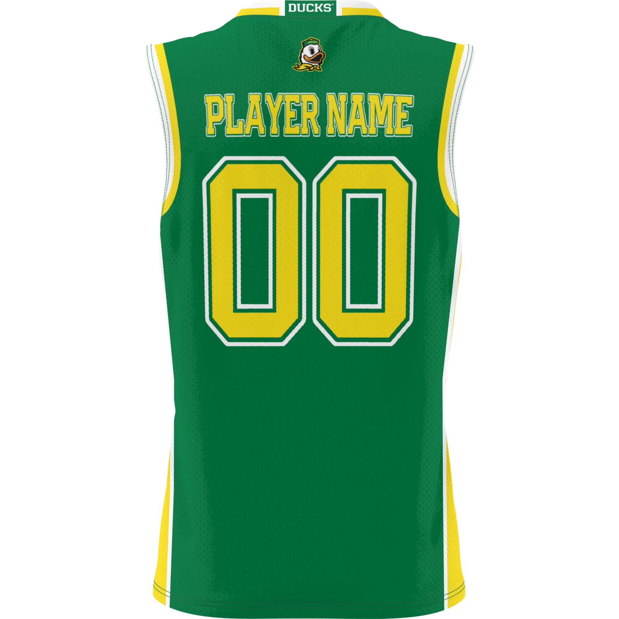 Oregon Ducks Youth Lightweight Women's Basketball Jersey Green - back view