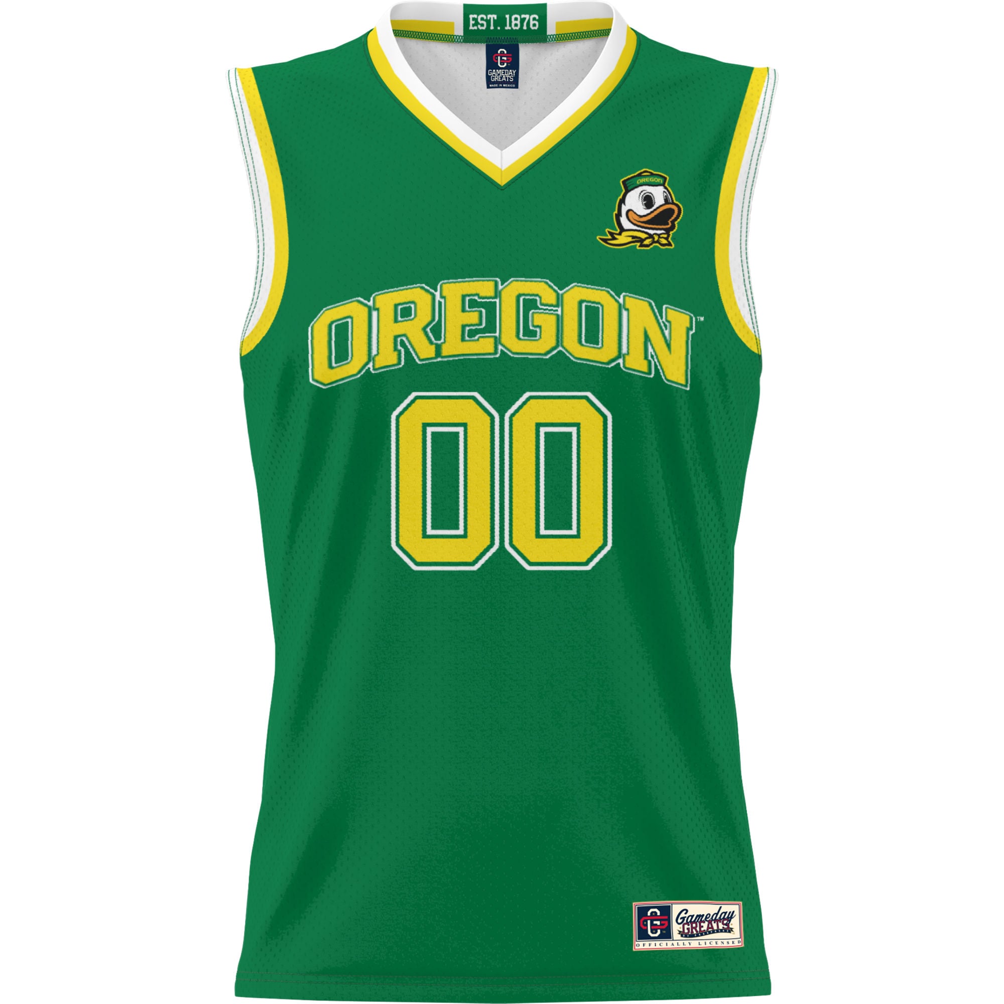 Oregon Ducks Youth Lightweight Women's Basketball Jersey Green - front view