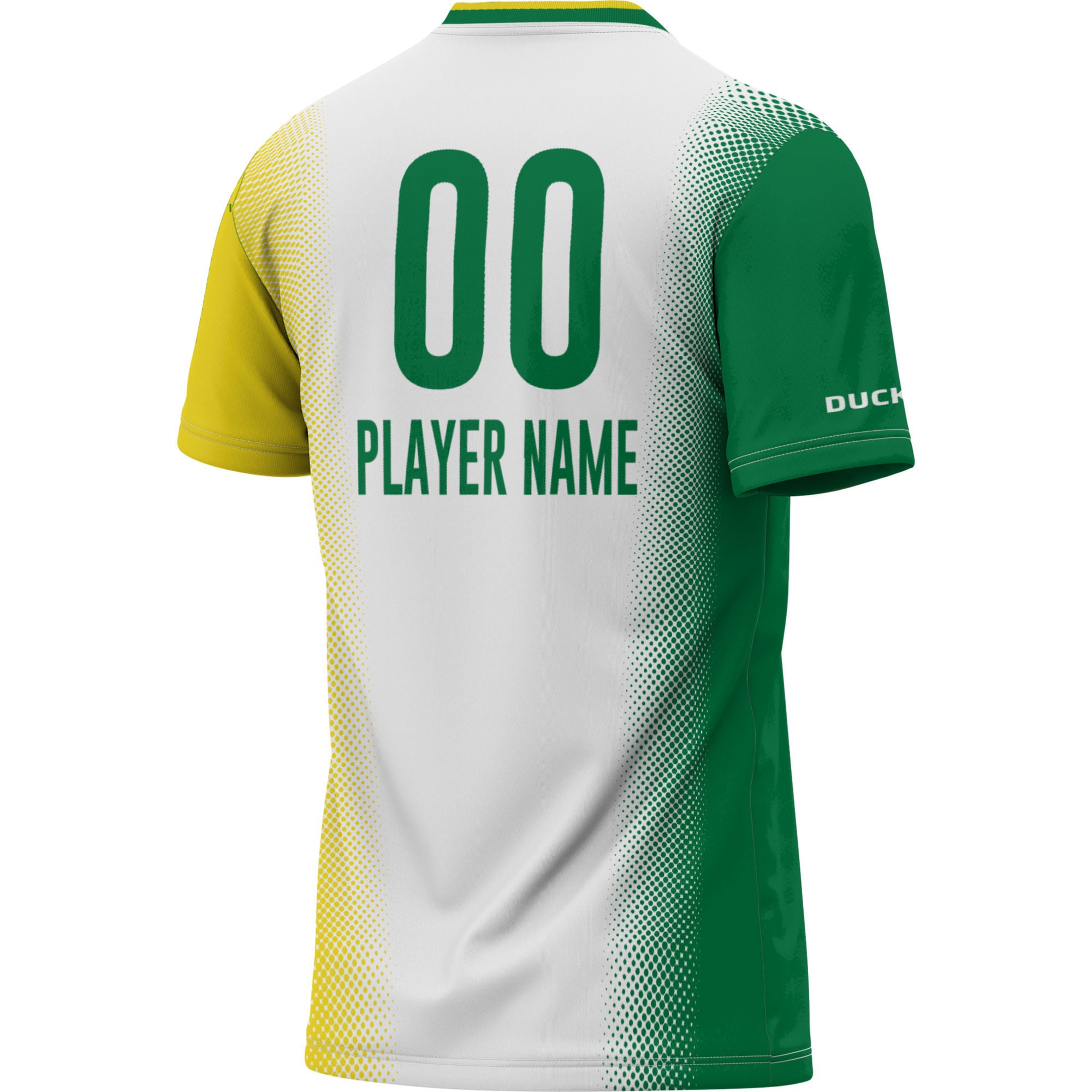 Oregon Ducks Unisex Lightweight Women's Soccer Jersey White - back view