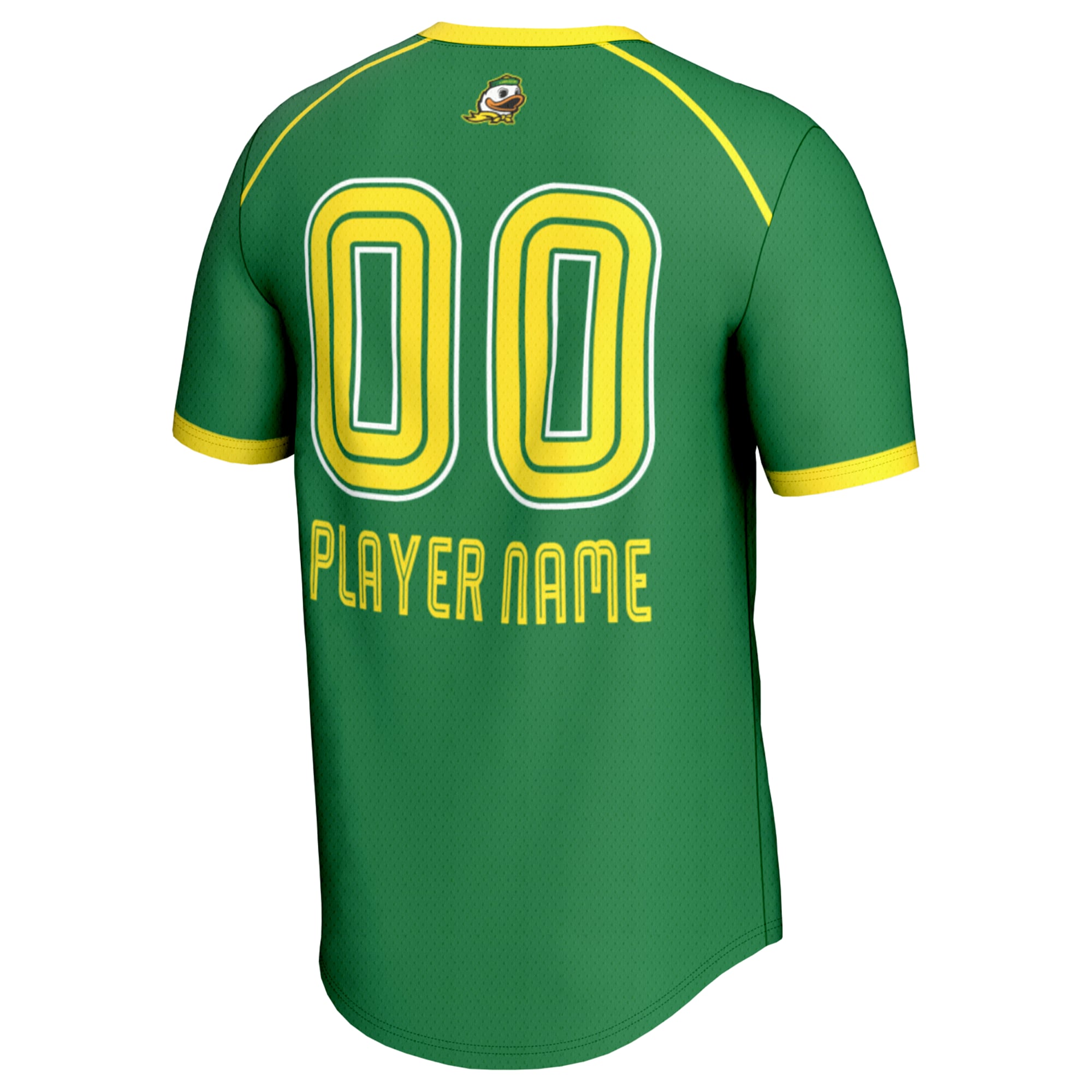 Oregon Ducks Unisex Women's Lacrosse Lightweight Jersey Green - back view
