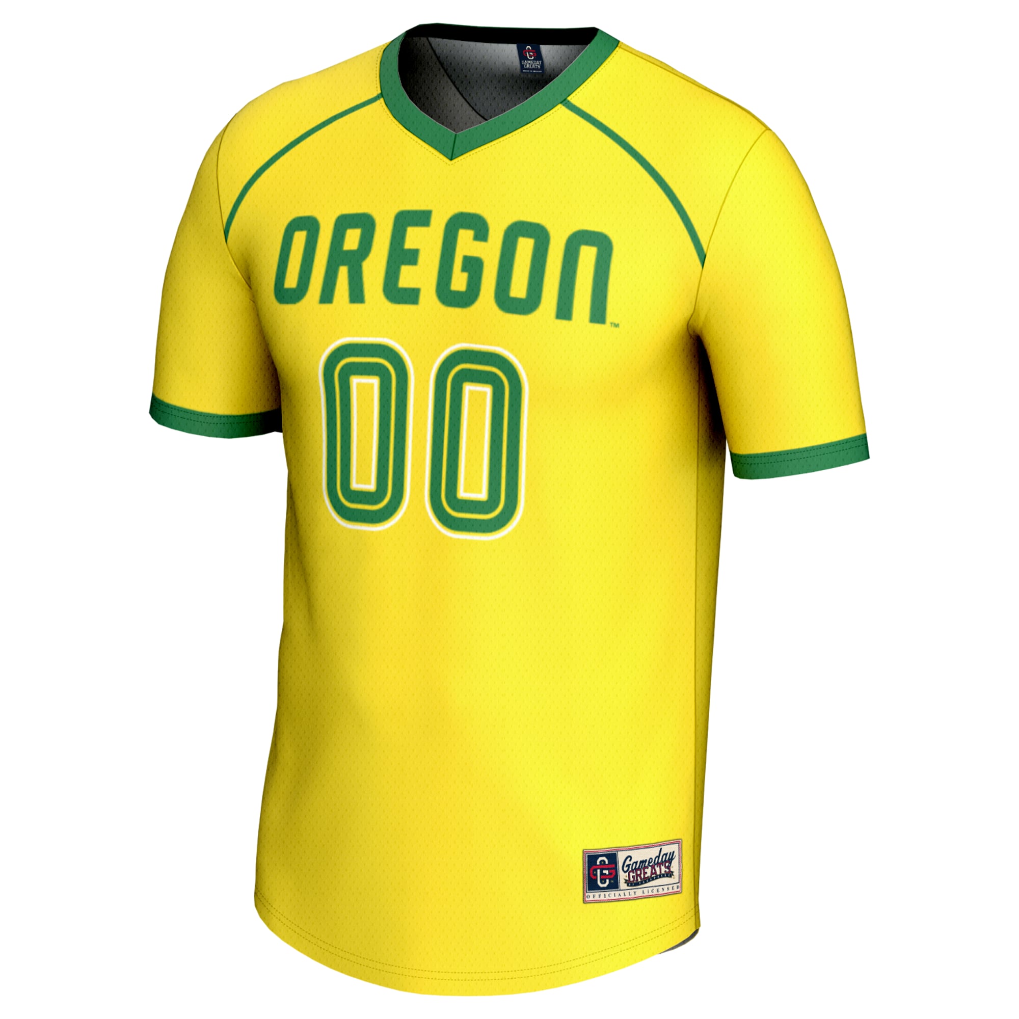 Oregon Ducks Unisex Women's Lacrosse Lightweight Jersey Yellow - front view