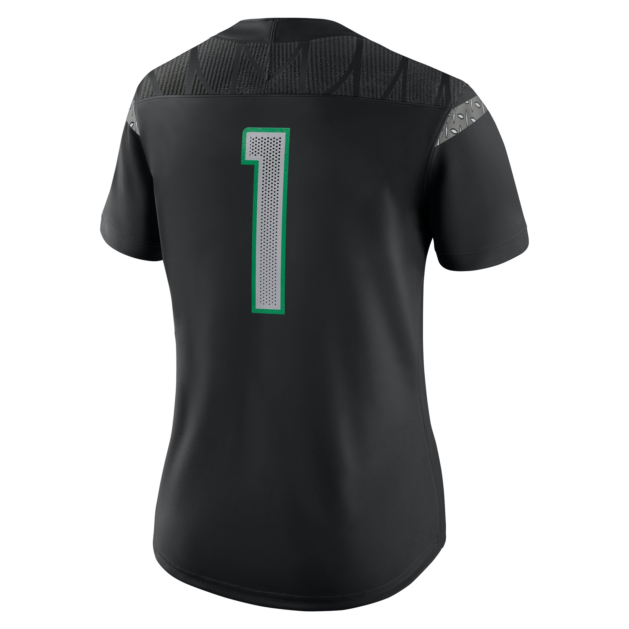 #1 Oregon Ducks Women's Jersey Black - back view