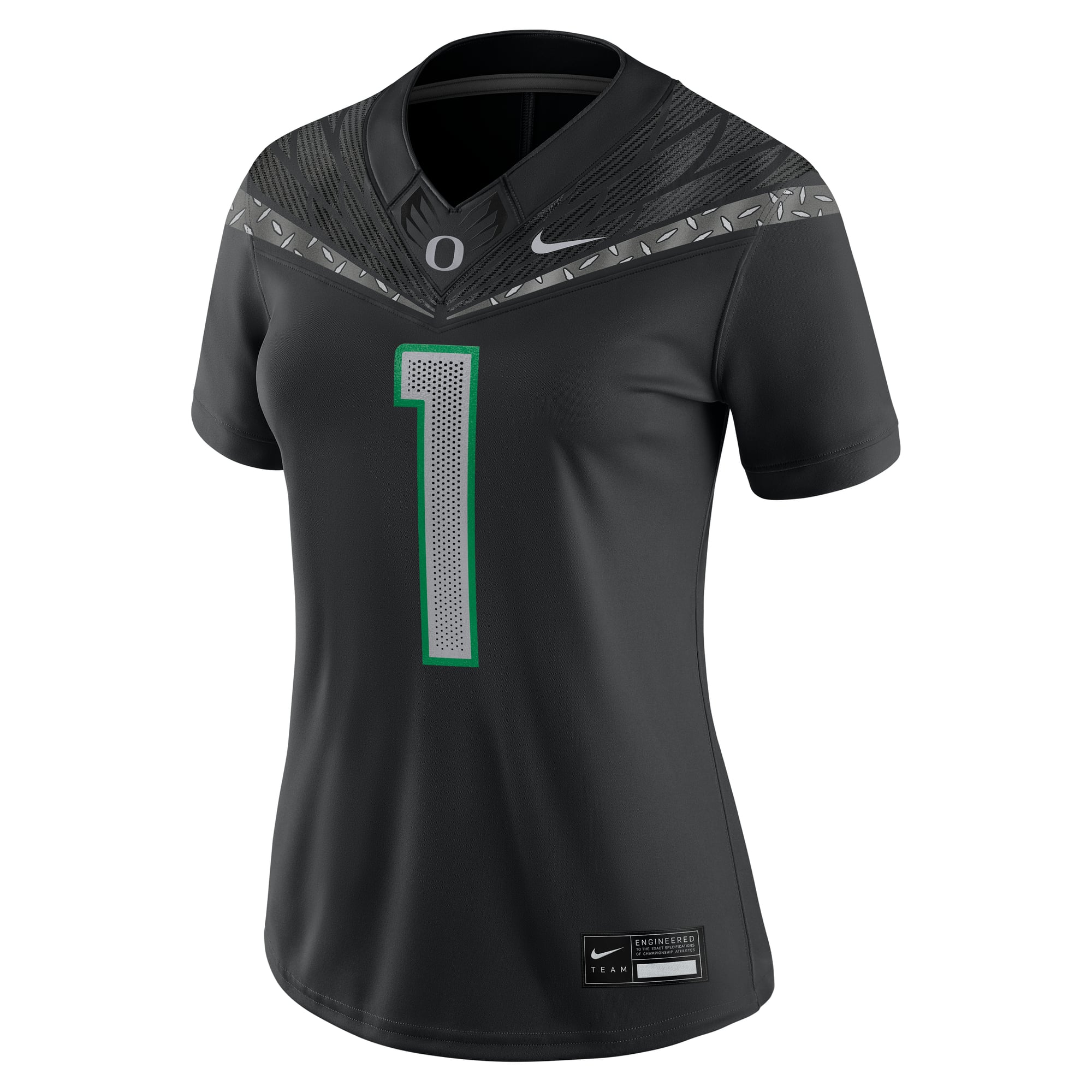 #1 Oregon Ducks Women's Jersey Black - front view