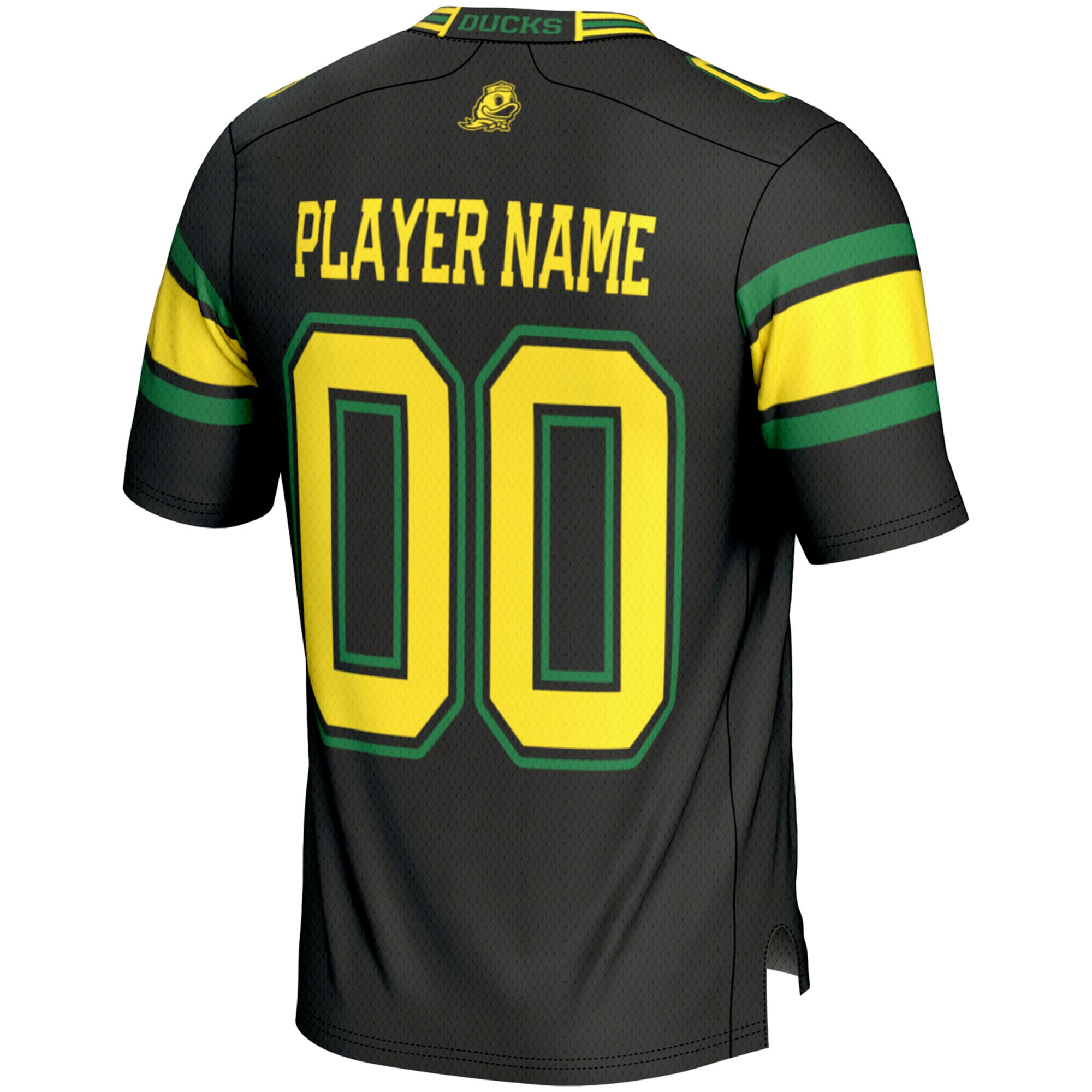 Oregon Ducks Youth Football Jersey Black - back view