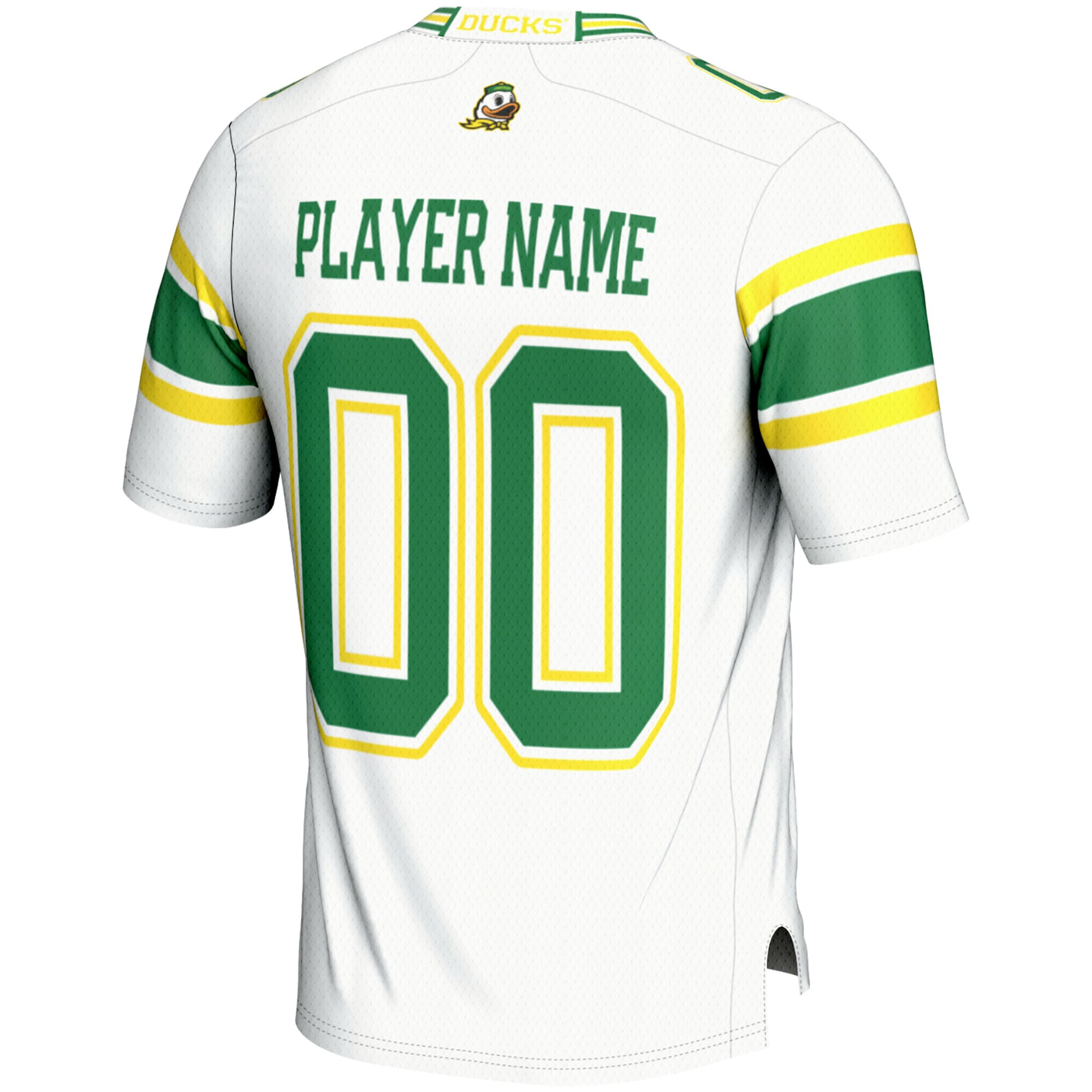 Oregon Ducks Youth Football Jersey White - back view