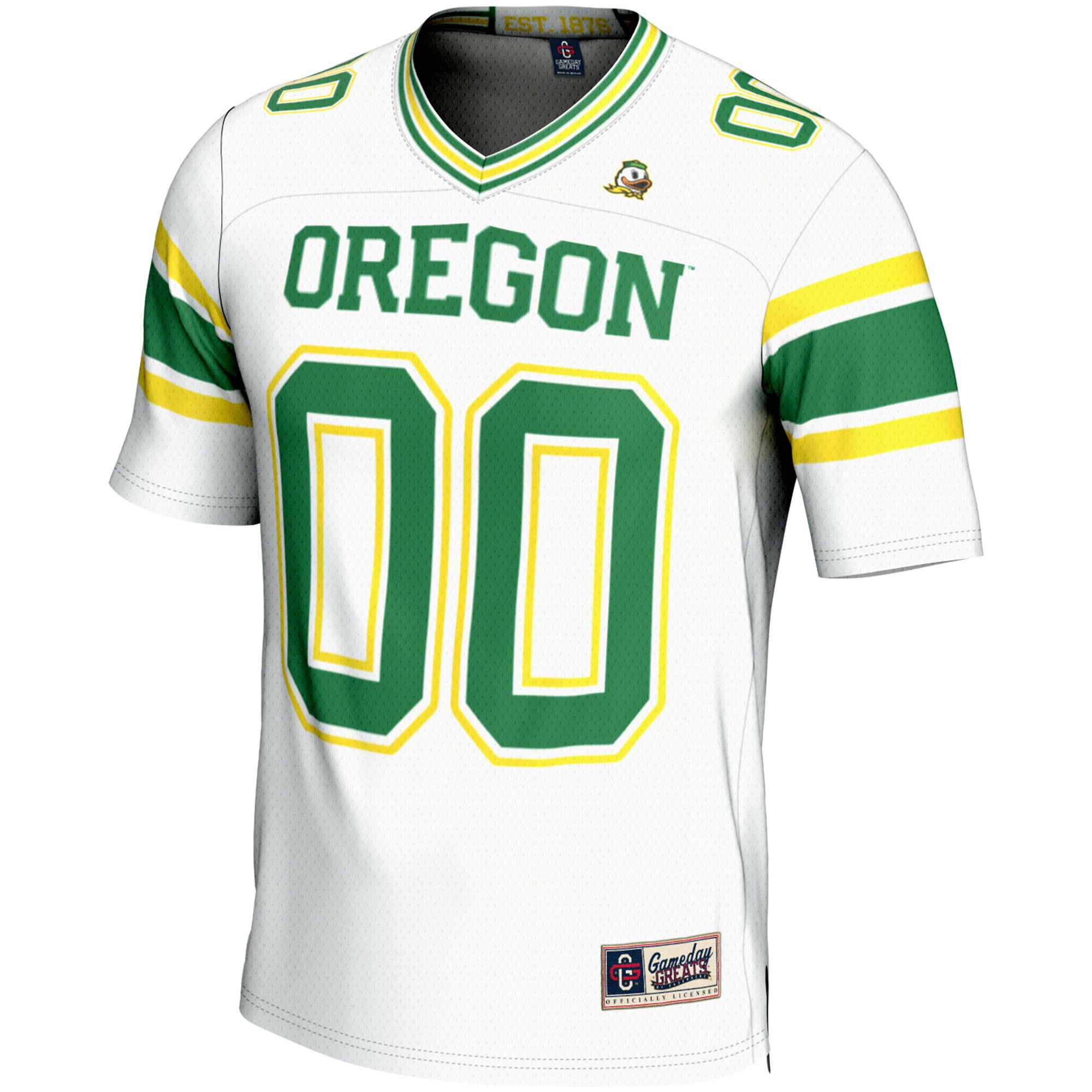 Oregon Ducks Youth Football Jersey White - front view