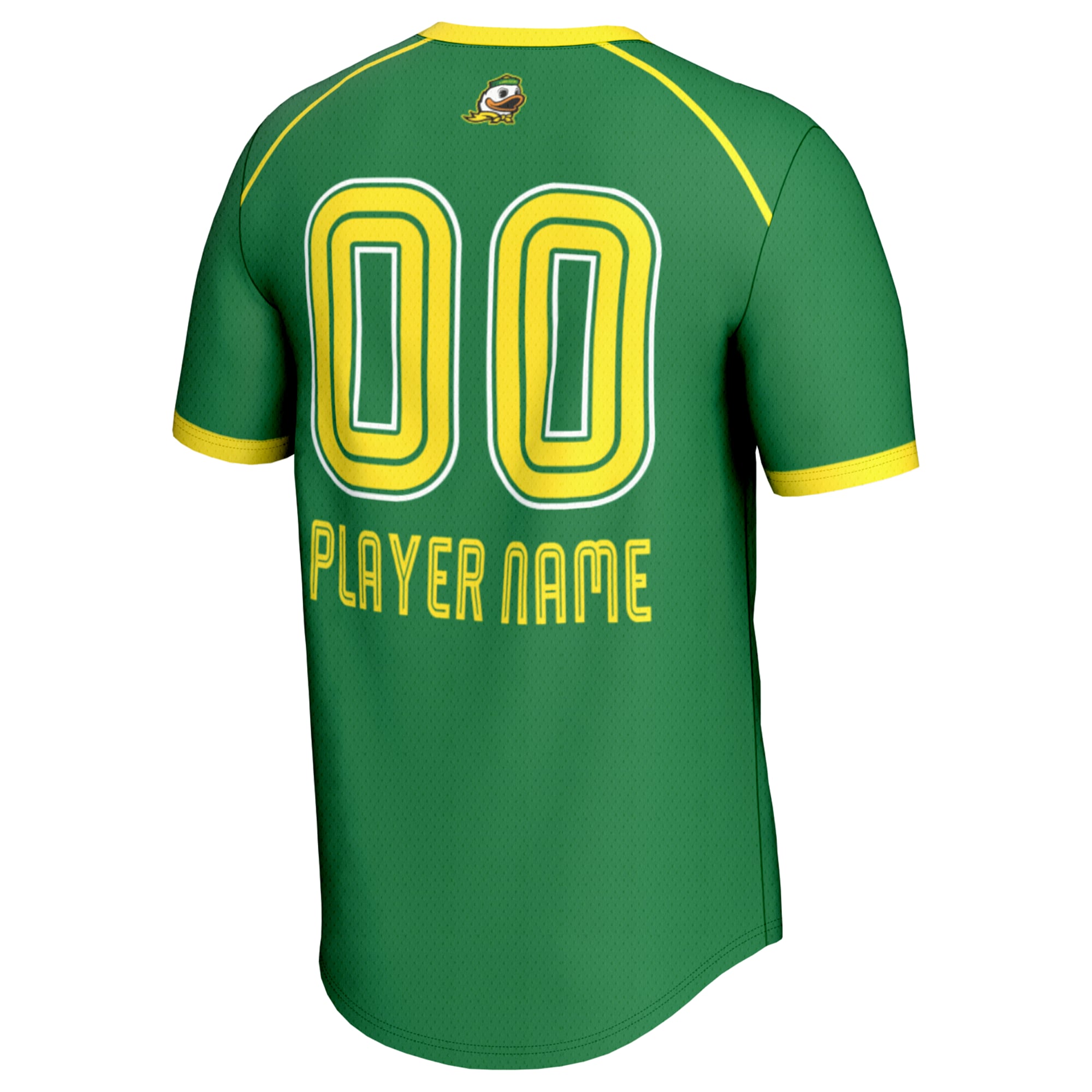 Oregon Ducks Youth Women's Lacrosse Lightweight Jersey Green - back view