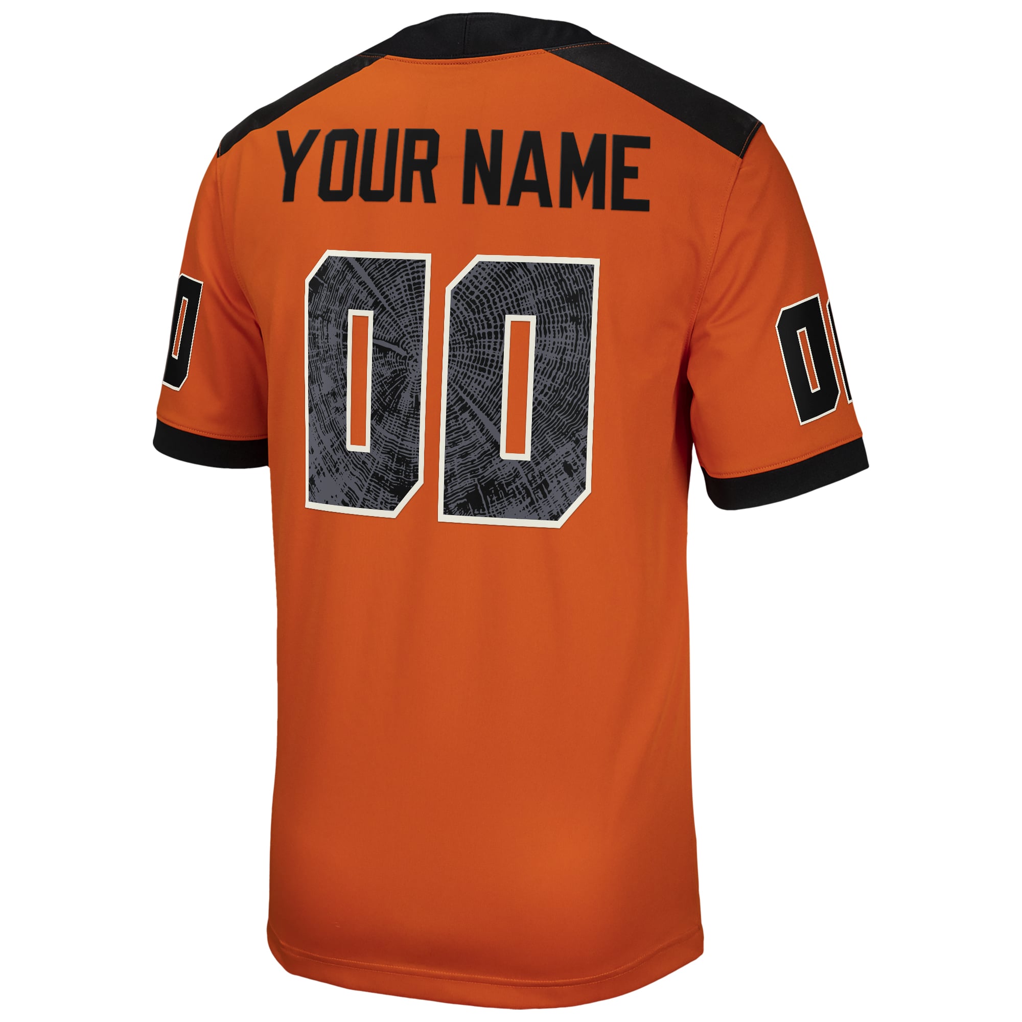 Oregon State Beavers Custom Football Jersey Orange - back view