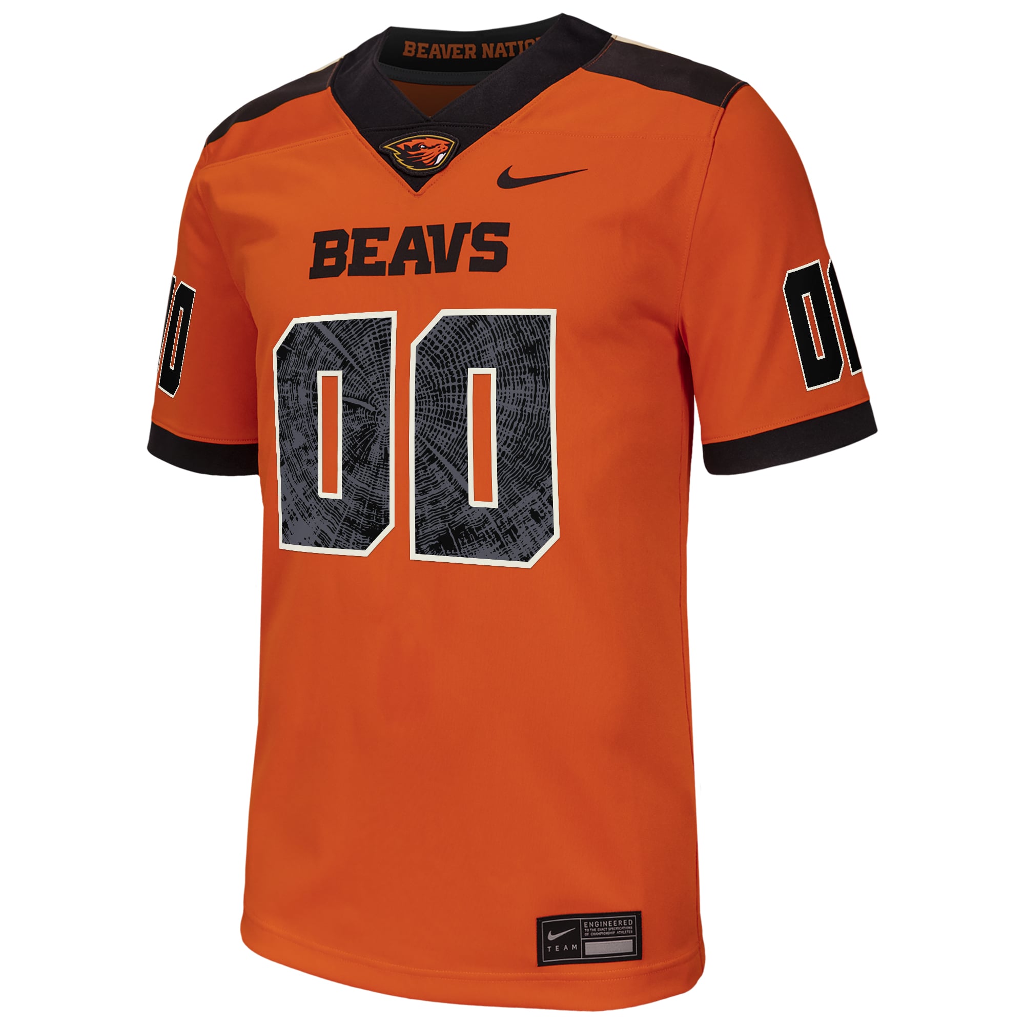 Oregon State Beavers Custom Football Jersey Orange - front view