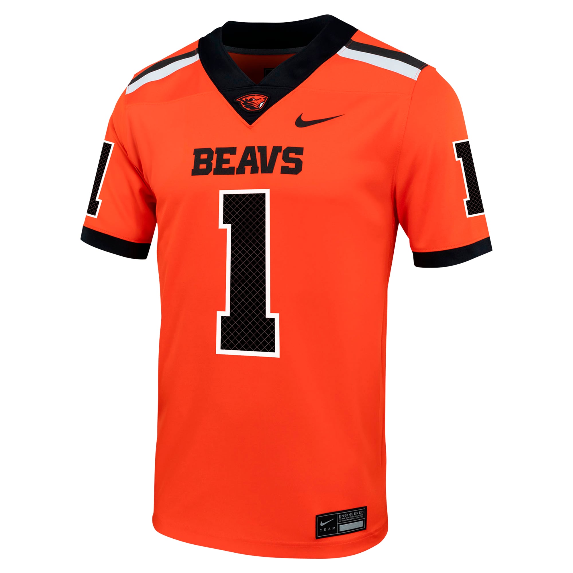 #1 Oregon State Beavers Football Jersey - Orange - front view