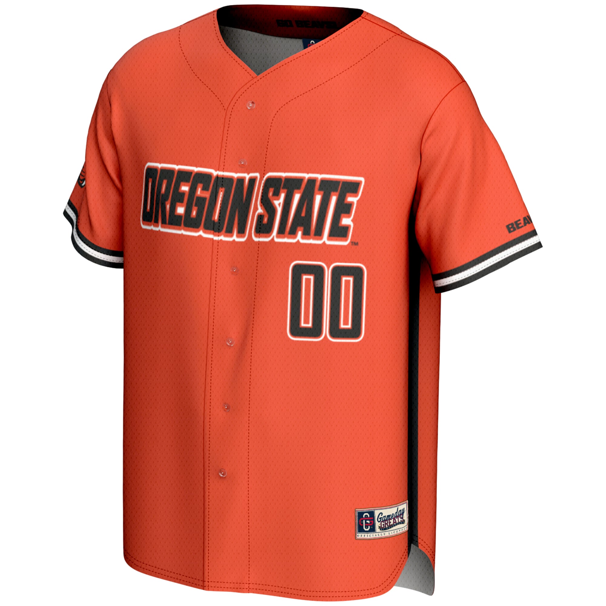 Oregon State Beavers Lightweight Baseball Jersey Orange - front view