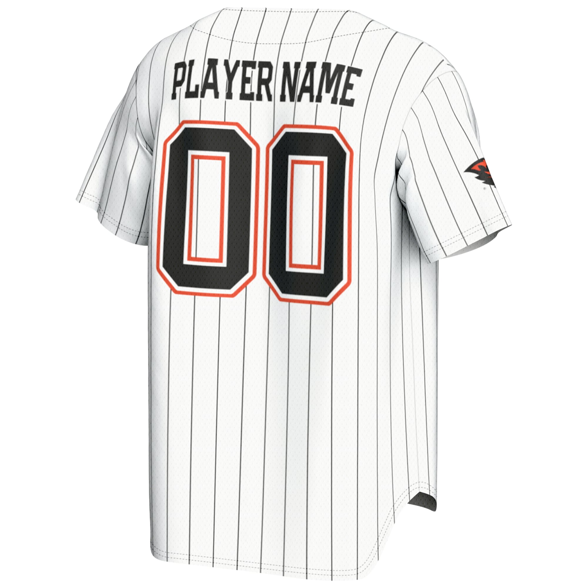 Oregon State Beavers Lightweight Baseball Jersey White - back view