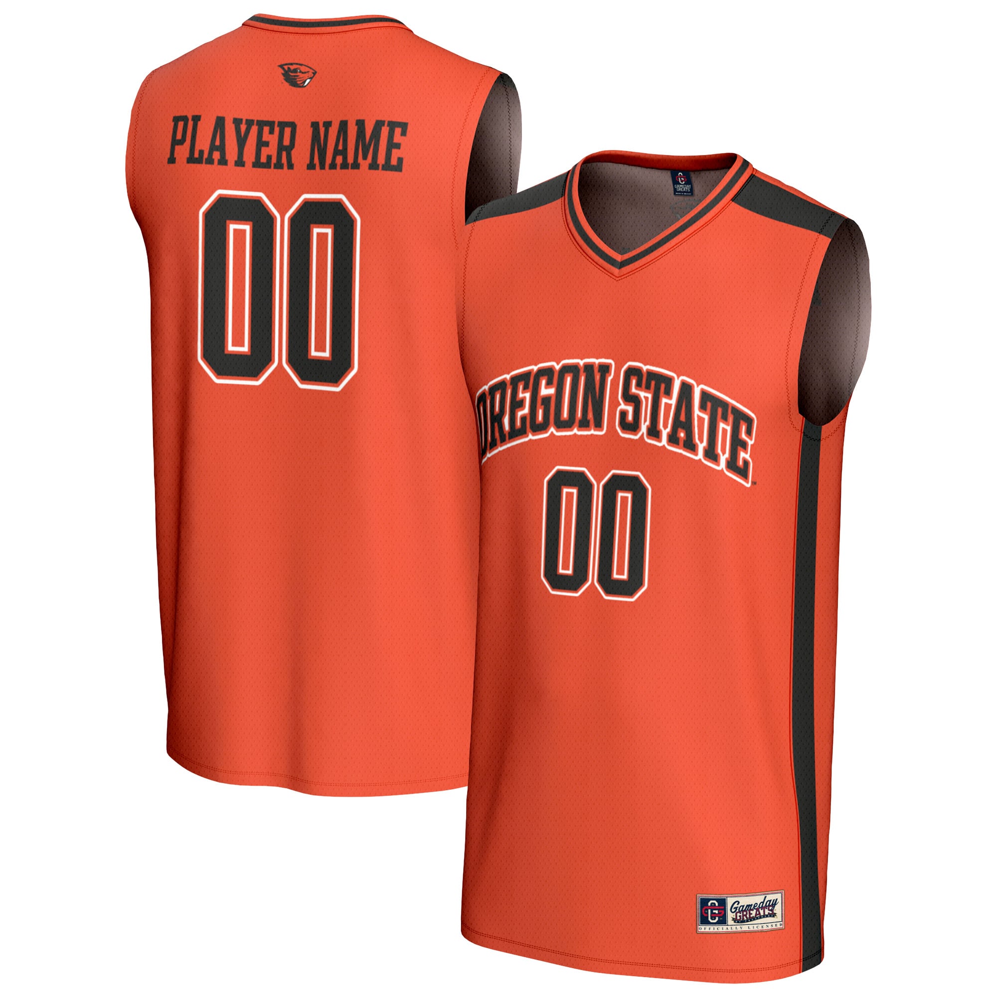 Oregon State Beavers Lightweight Basketball Fashion Jersey Orange - front and back view