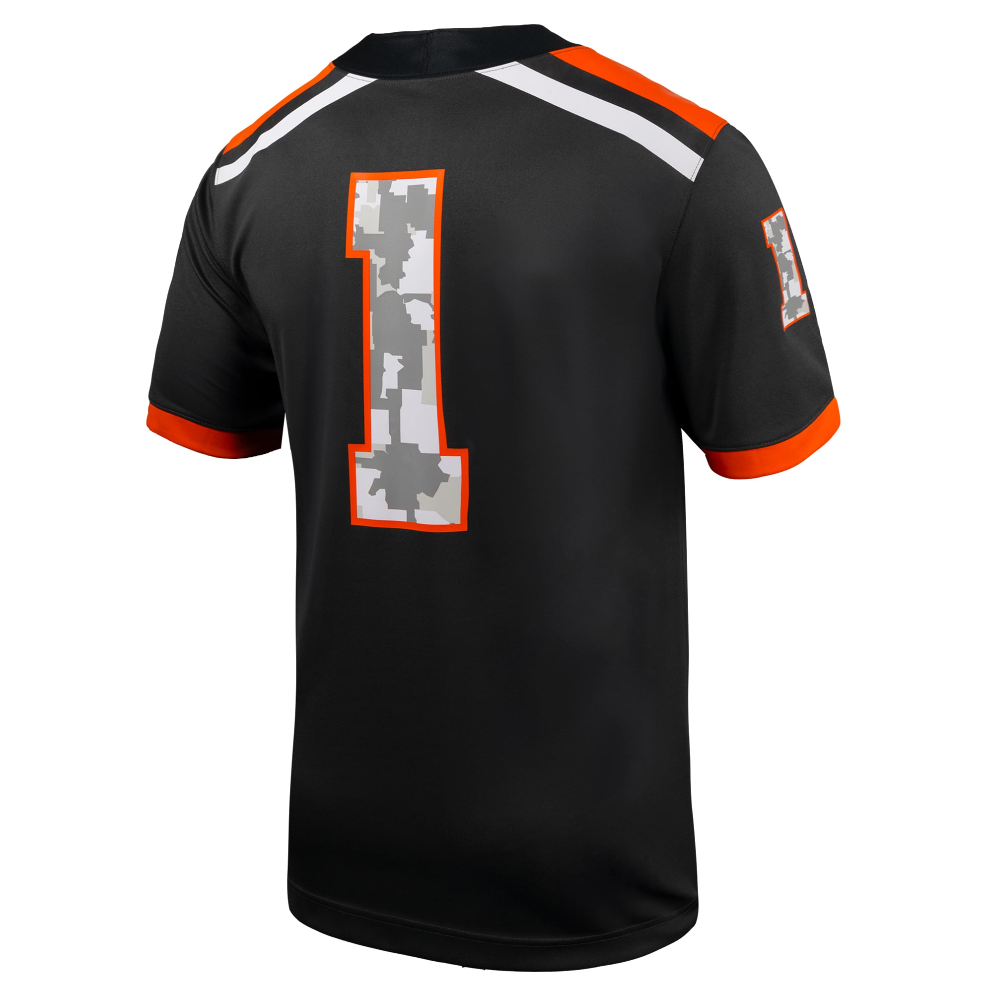#1 Oregon State Beavers Military Appreciation Football Jersey Anthracite - back view