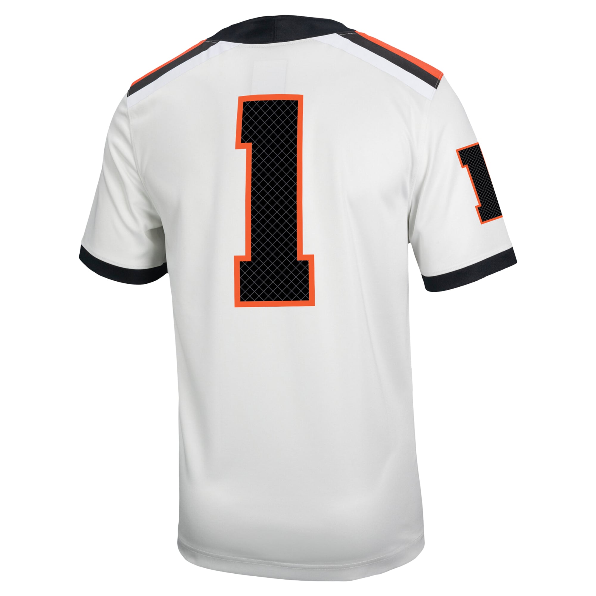 #1 Oregon State Beavers Road Football Jersey White - back view