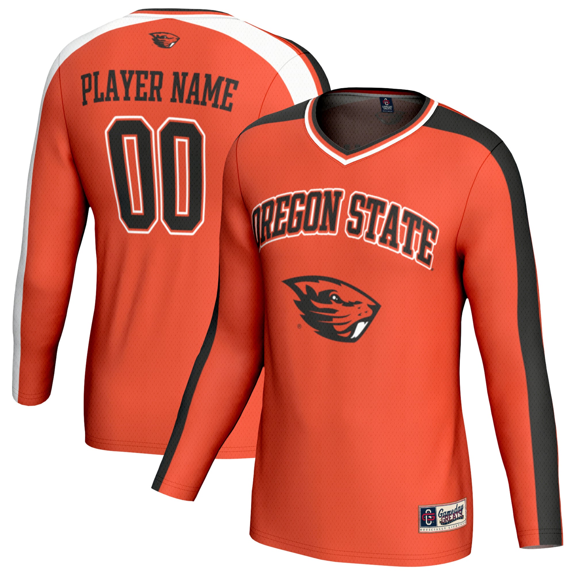 Oregon State Beavers Unisex Lightweight Collegiate Volleyball Fashion Jersey - front and back view