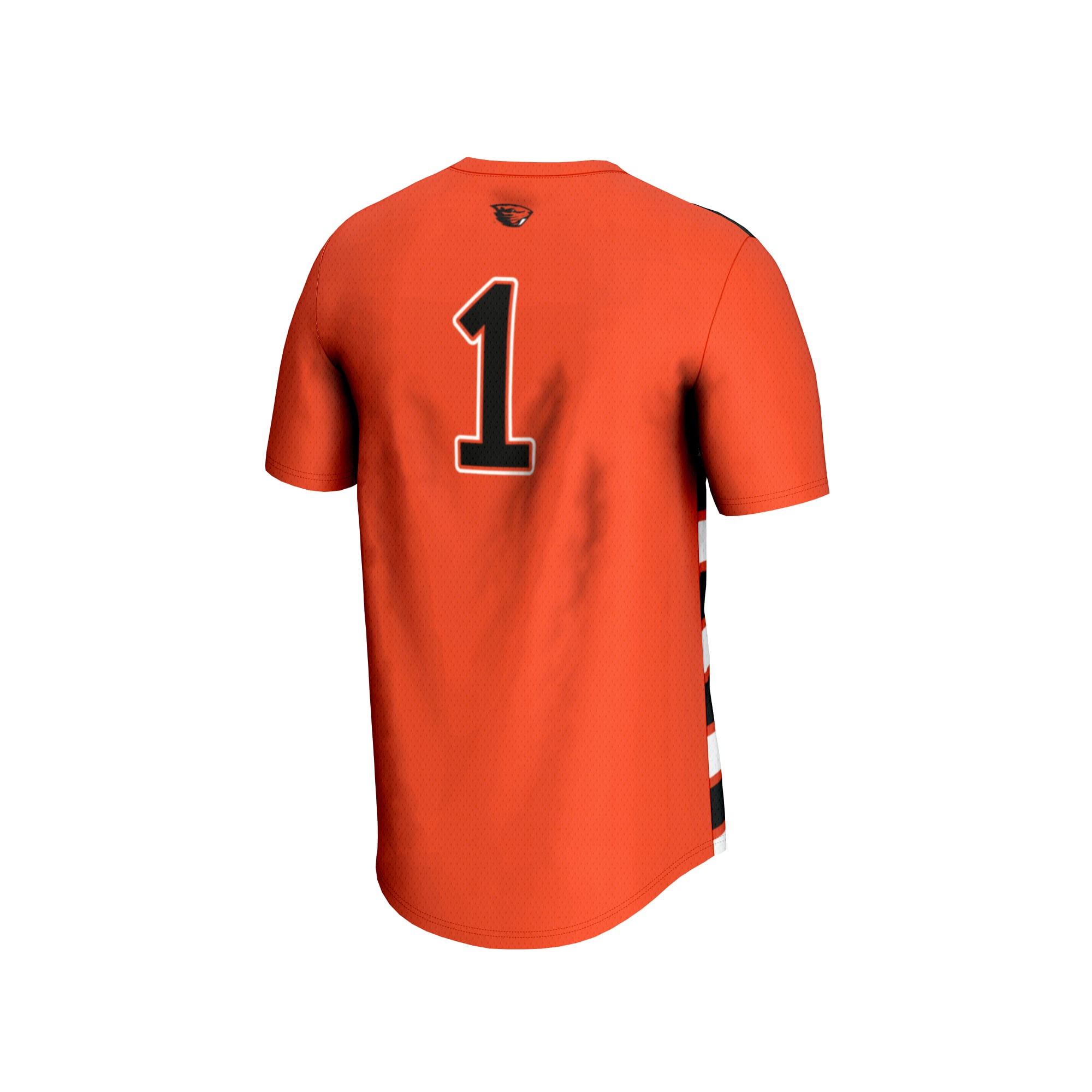 #1 Oregon State Beavers Unisex Lightweight Soccer Fashion Jersey Orange - back view