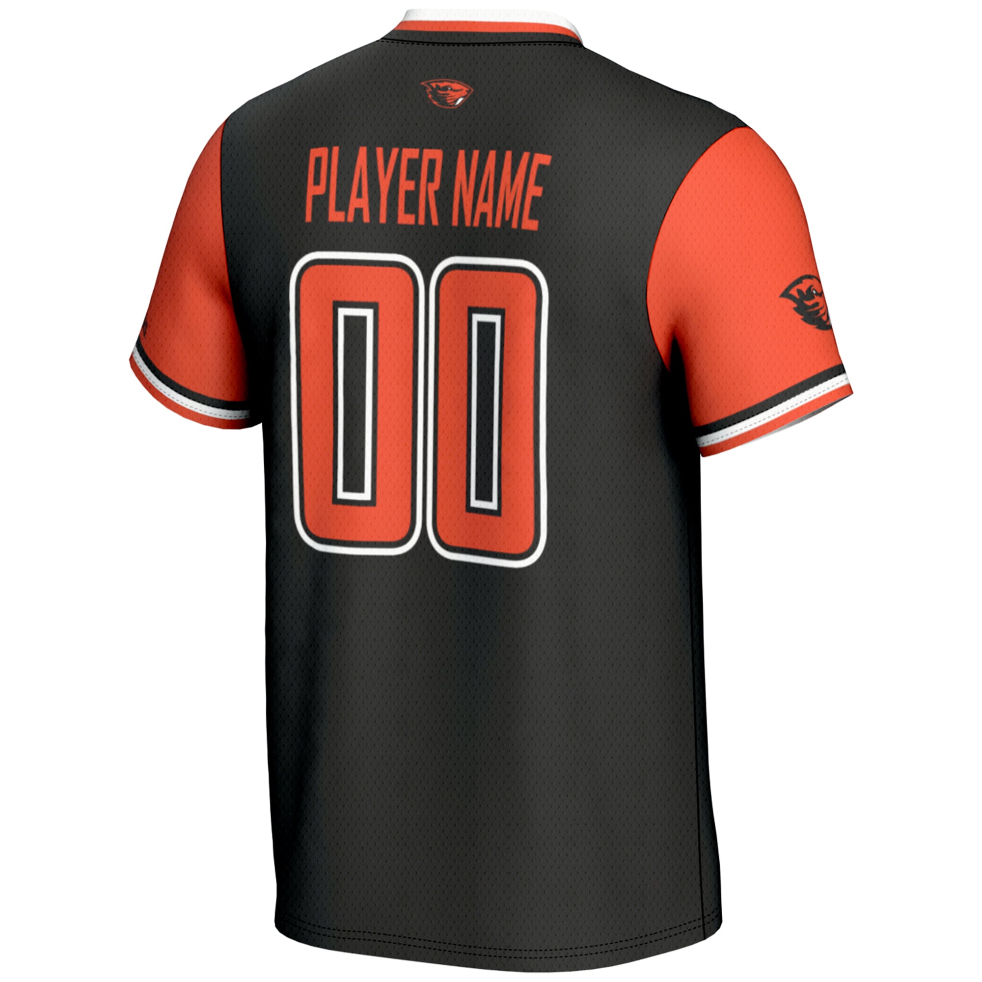 Oregon State Beavers Unisex Lightweight Softball Jersey Black - back view