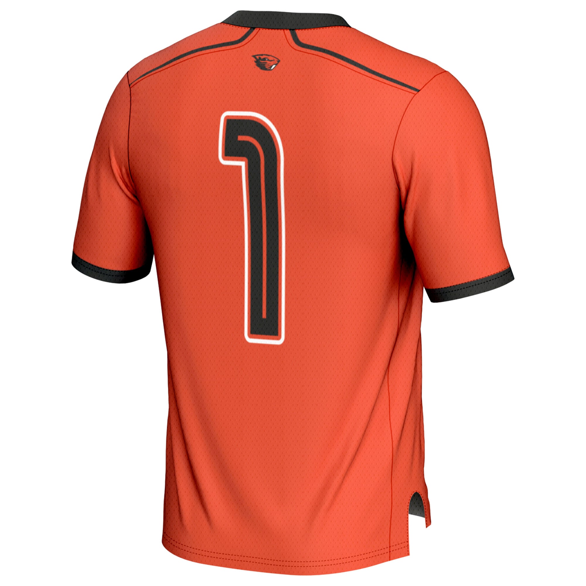 #1 Oregon State Beavers Unisex Men's Lacrosse Fashion Jersey Orange - back view